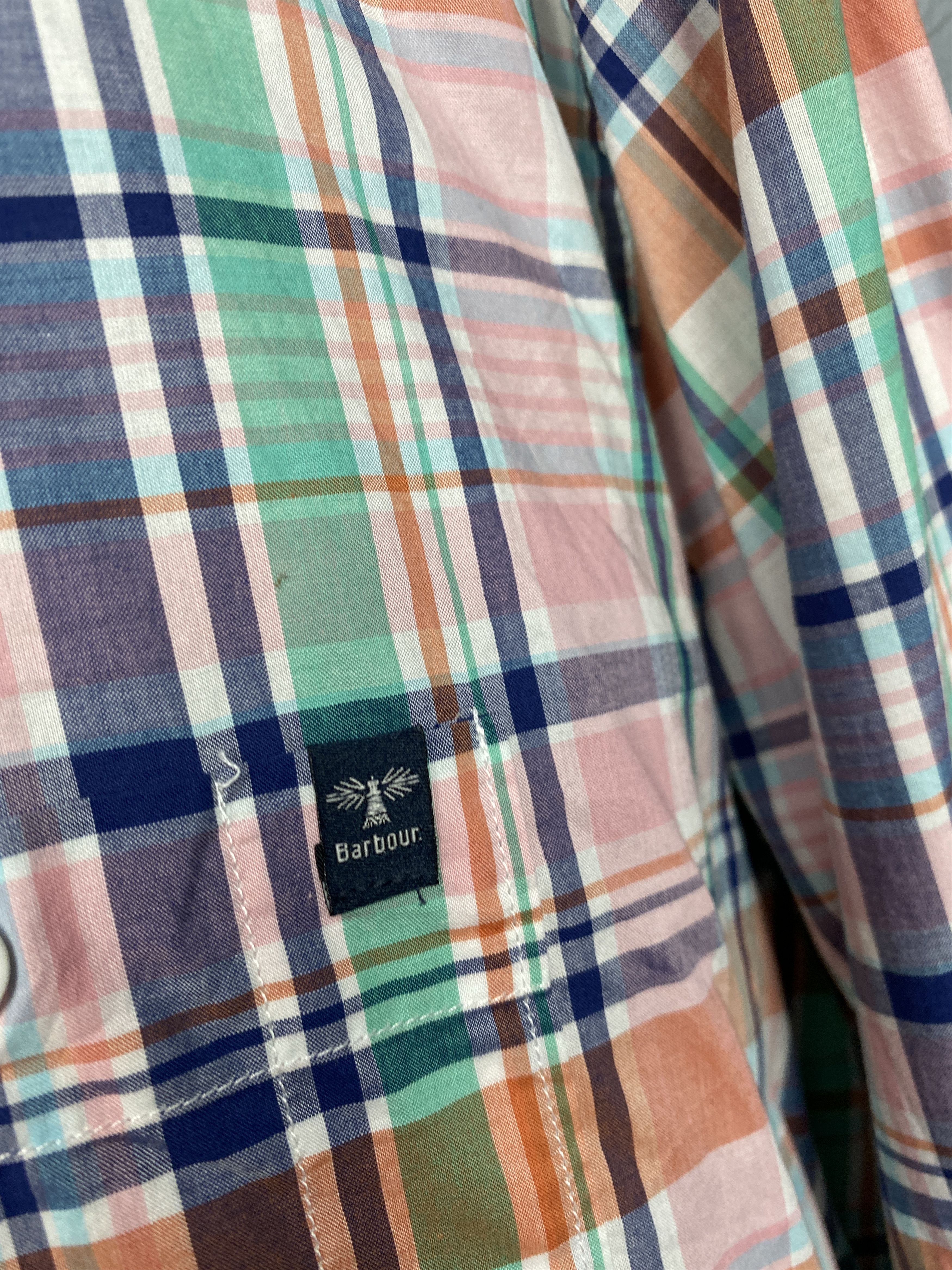 Barbour × Flannel Barbour Biggin Mens Long Sleeve Plaid Shirt Size US XXL / EU 58 / 5 - 3 Thumbnail