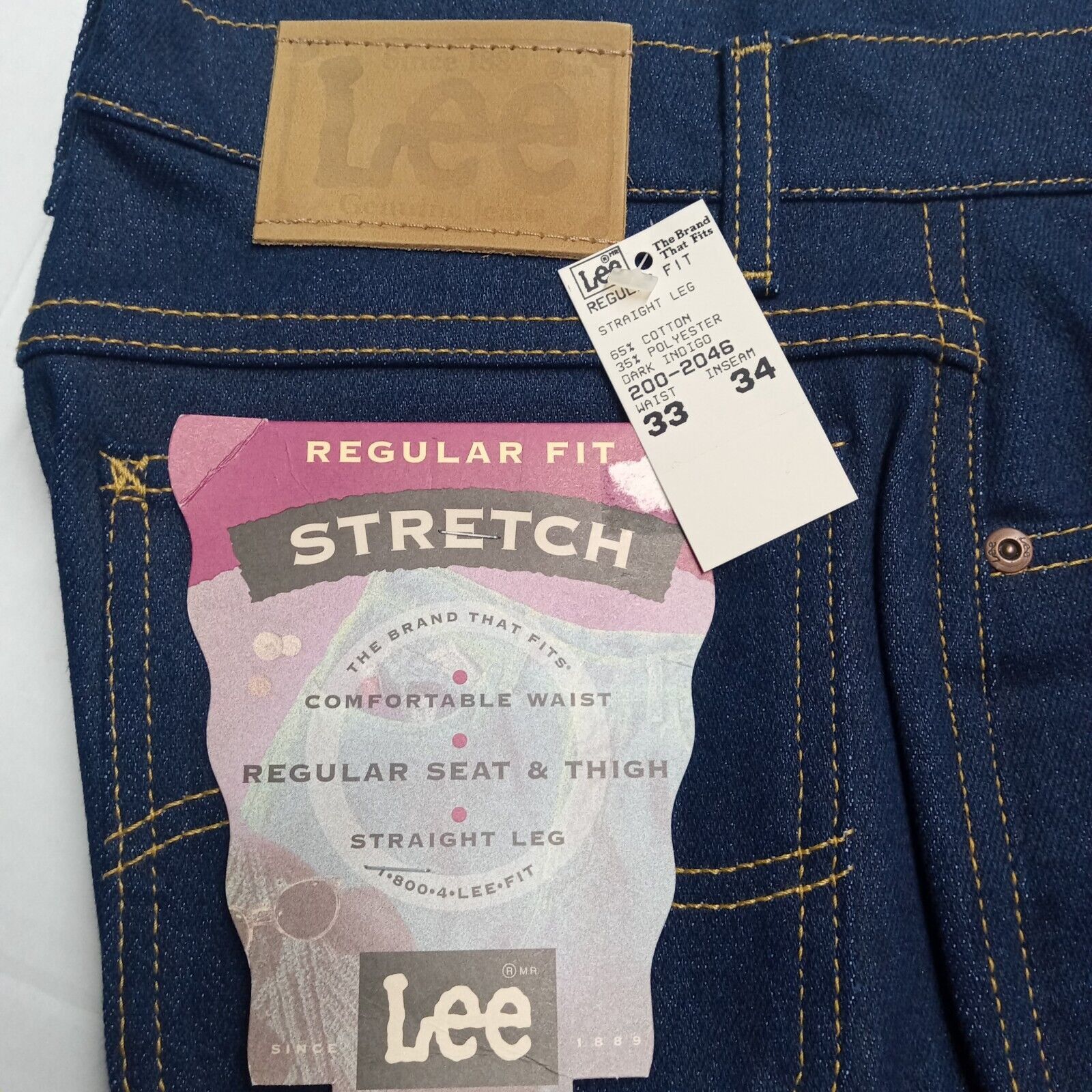 Lee Vintage Lee Jeans Men's Size 33x34 Regular Fit Straight Leg Size US 33 - 2 Thumbnail