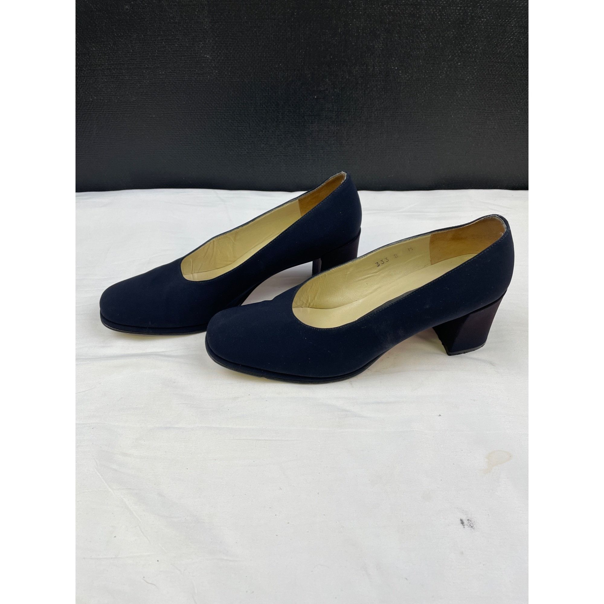 Evan Picone Evan Picone Women's Blue Fabric Shoes/Heels 2.5" Spain Size Size US 8 / IT 38 - 4 Thumbnail