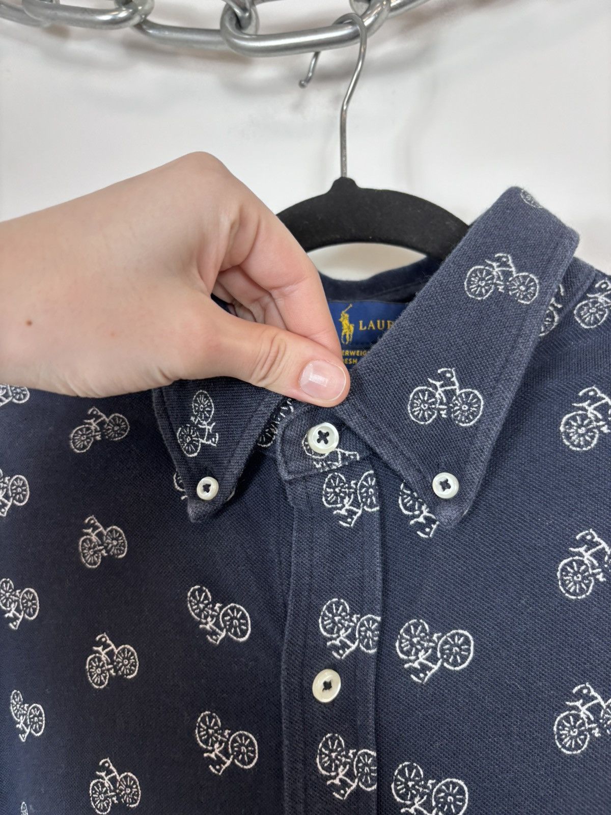 Ralph Lauren Ralph Lauren Featherweight Mesh Men’s Bike Print Shirt Size US XL / EU 56 / 4 - 5 Thumbnail