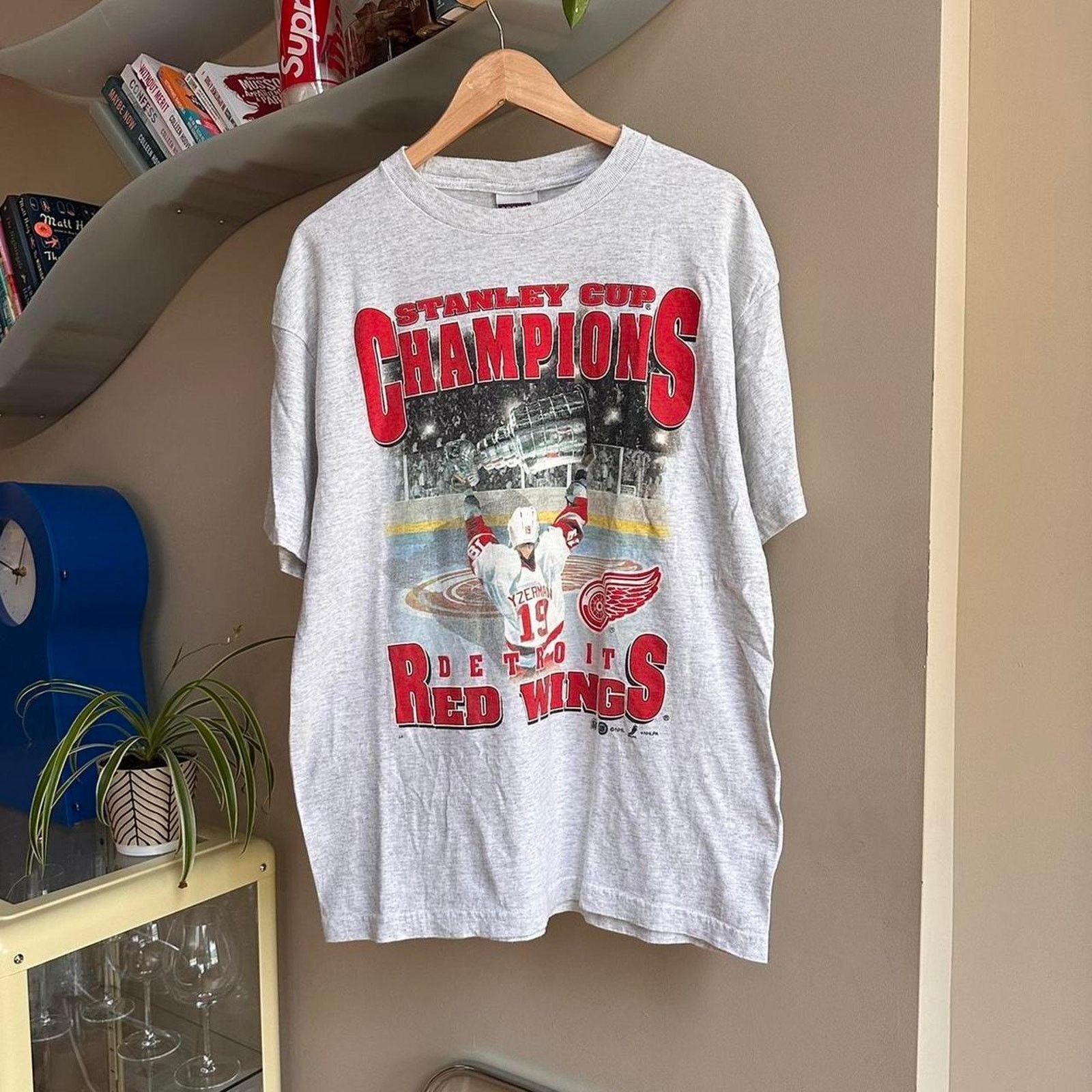 NHL × Vintage Vintage Detroit Red Wings Stanley Cup Champions Shirt Size US L / EU 52-54 / 3 - 1 Thumbnail