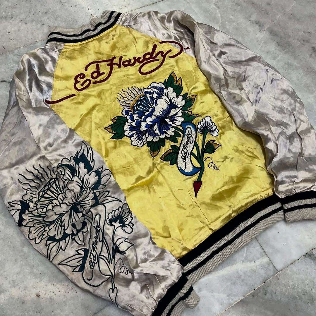 Christian Audigier × Ed Hardy Y2K Christian Audigier 'Ed Hardy' Sukajan Jacket Size US S / EU 44-46 / 1 - 1 Thumbnail
