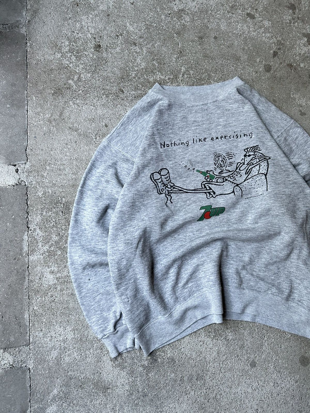 Pepsi 80s Vintage 7up PromoGraphic Sweatshirt Boxy Crewneck Size US 28 / EU 44 - 2 Thumbnail