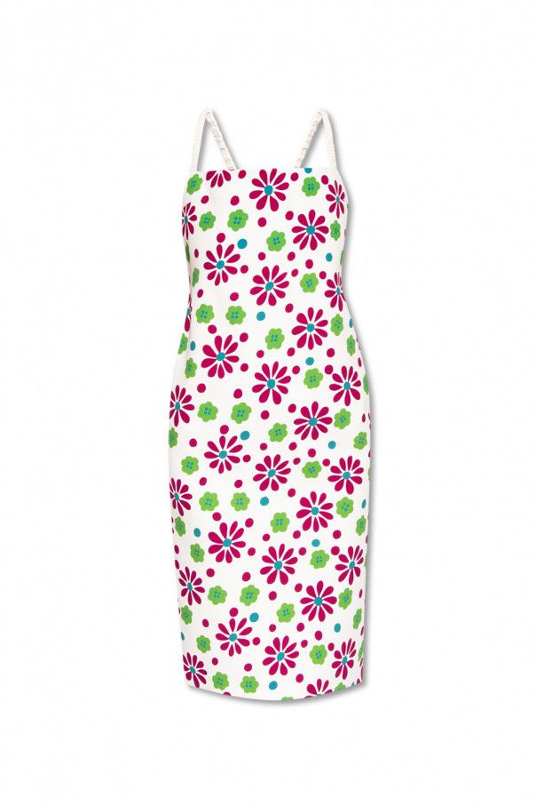 Saint Laurent Paris o1s1wg111024 Backless Midi Dress in Sablé in Multicolor Size XS / US 0-2 / IT 36-38 - 1 Thumbnail