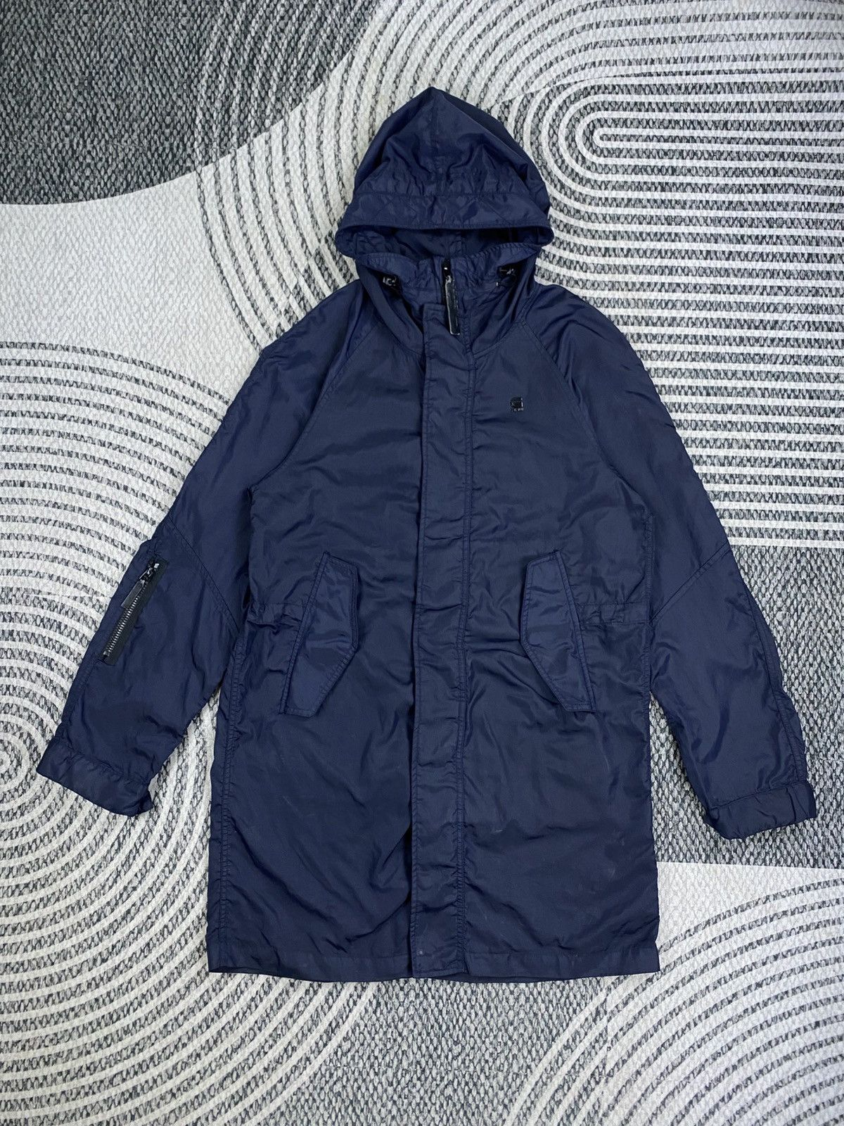 G-Star Vintage G-Star Raw Navy Hooded Long Parka Size US M / EU 48-50 / 2 - 1 Thumbnail