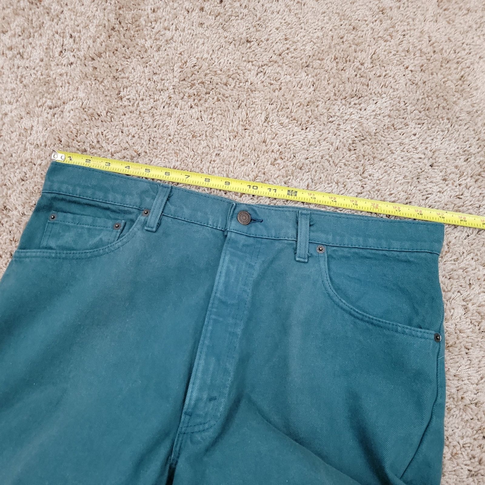 Levi's Deadstock NOS Vintage 90’s Levis 550 Jeans Teal Denim 38x34 Size US 38 / EU 54 - 8 Thumbnail