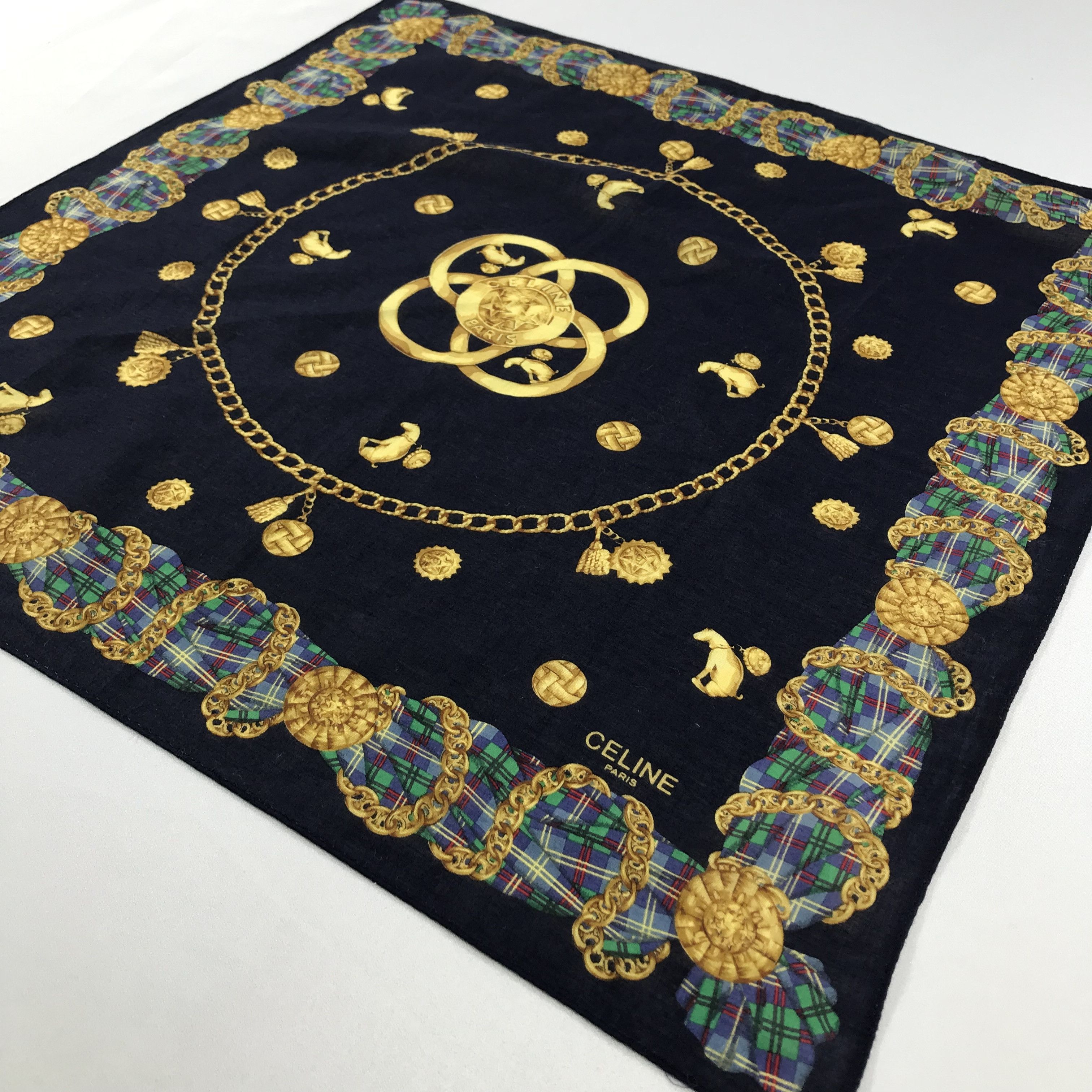 Celine × Vintage Celine Bandana / Handkerchief / Neckerchief - S2465 Size ONE SIZE - 2 Thumbnail