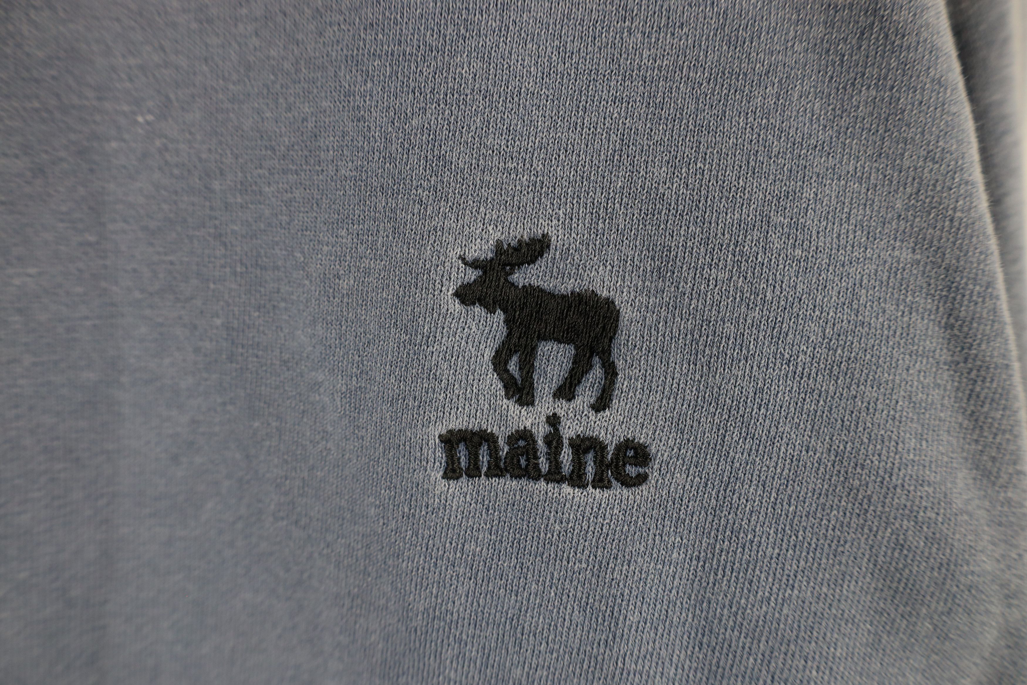 Vintage Vintage 90s Streetwear Spell Out Maine Sweatshirt Blue Size US M / EU 48-50 / 2 - 4 Thumbnail
