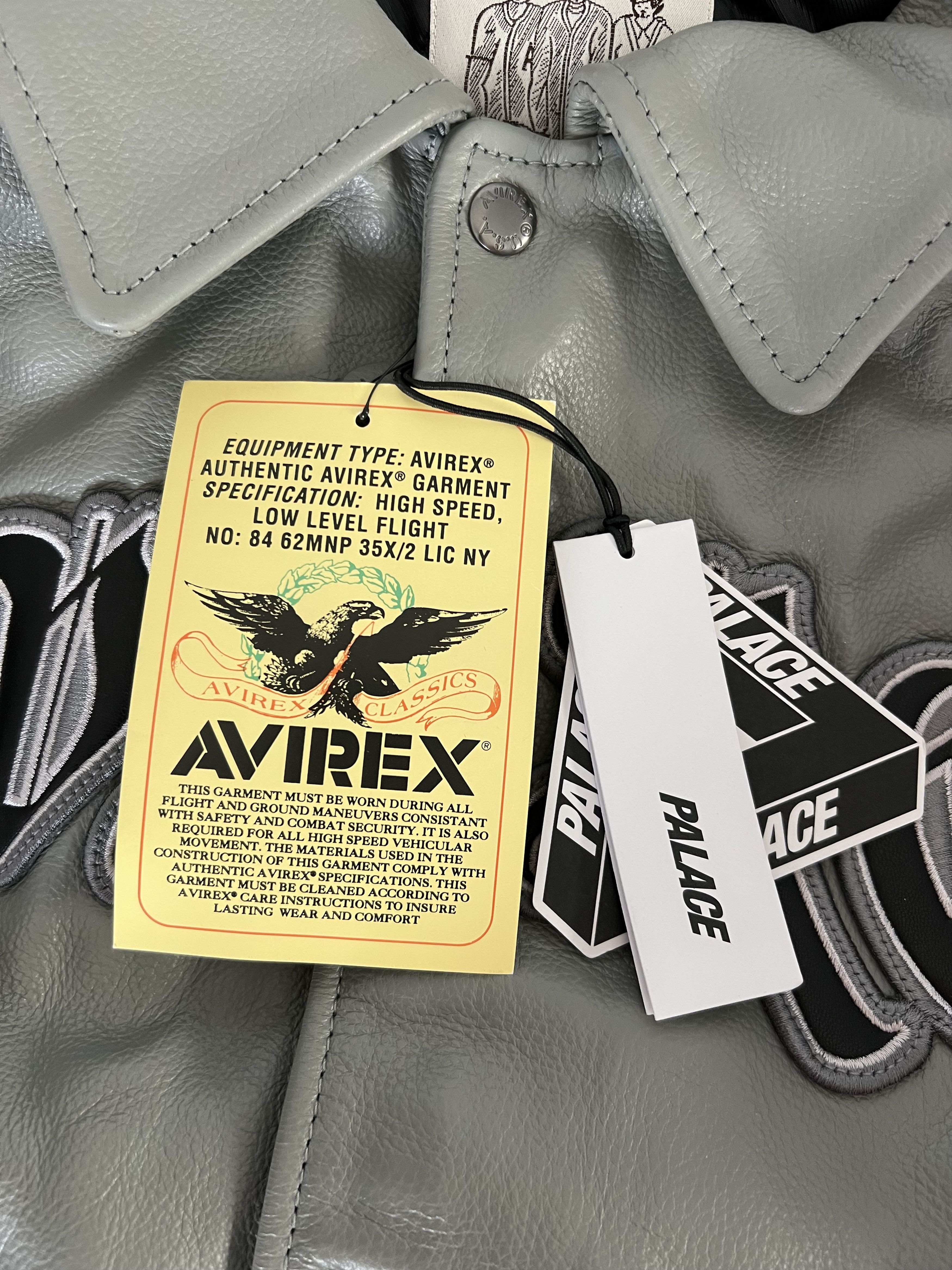 Avirex × Palace Palace Avirex Leather Jacket in Grey Size US L / EU 52-54 / 3 - 10 Thumbnail