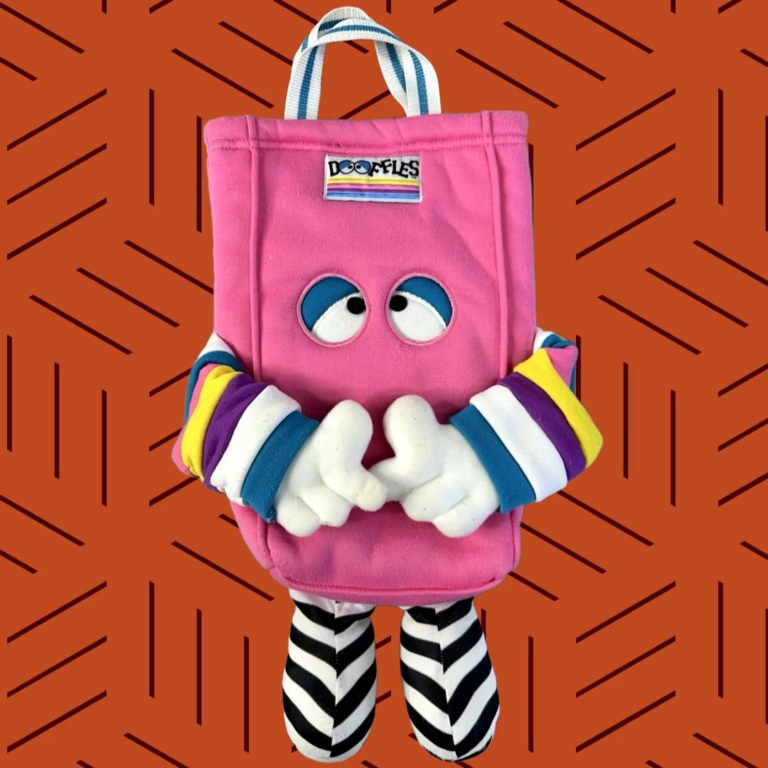 Vintage VINTAGE Dooffles Bag Plush Pink Tote Imagination Factory 1988 Novelty Pink Dooffles Bag Plush Tote Womens Mens Girls Boys Size ONE SIZE - 1 Thumbnail