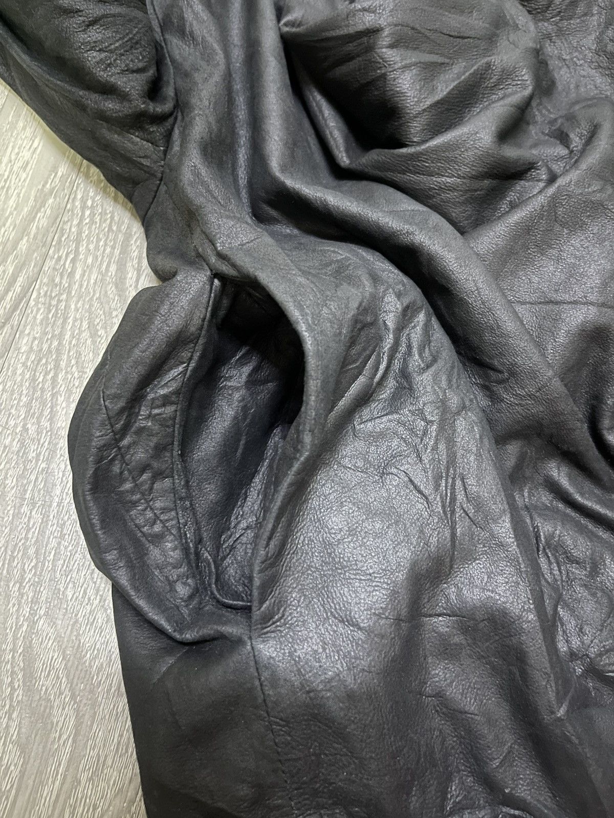 Helmut Lang Helmut Lang Draped Front Asymmetri-cal Lambskin Leather Size S / US 4 / IT 40 - 19 Thumbnail