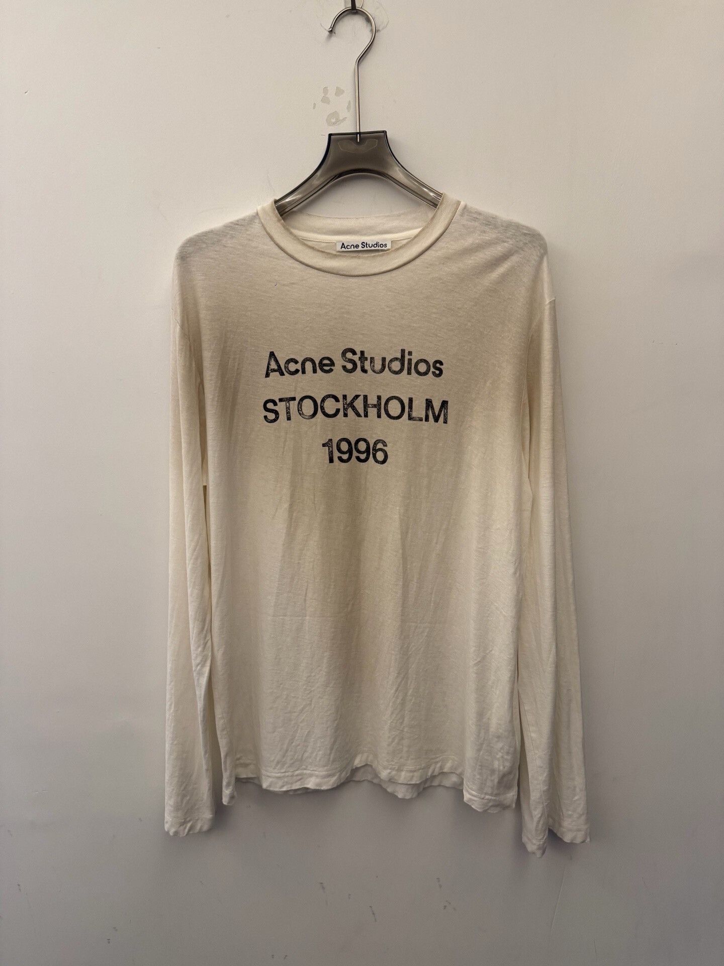 Acne Studios Acne Studios Logo Print Long Sleeve T-Shirt Size S Size US S / EU 44-46 / 1 - 1 Thumbnail