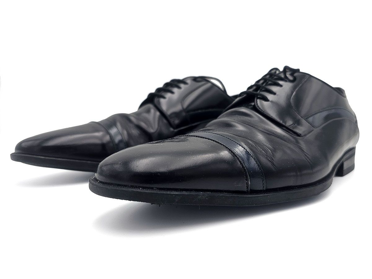Dolce & Gabbana Dolce & Gabbana Black Leather Derby Mens Shoes US 10 EU 43 Size US 10 / EU 43 - 4 Thumbnail