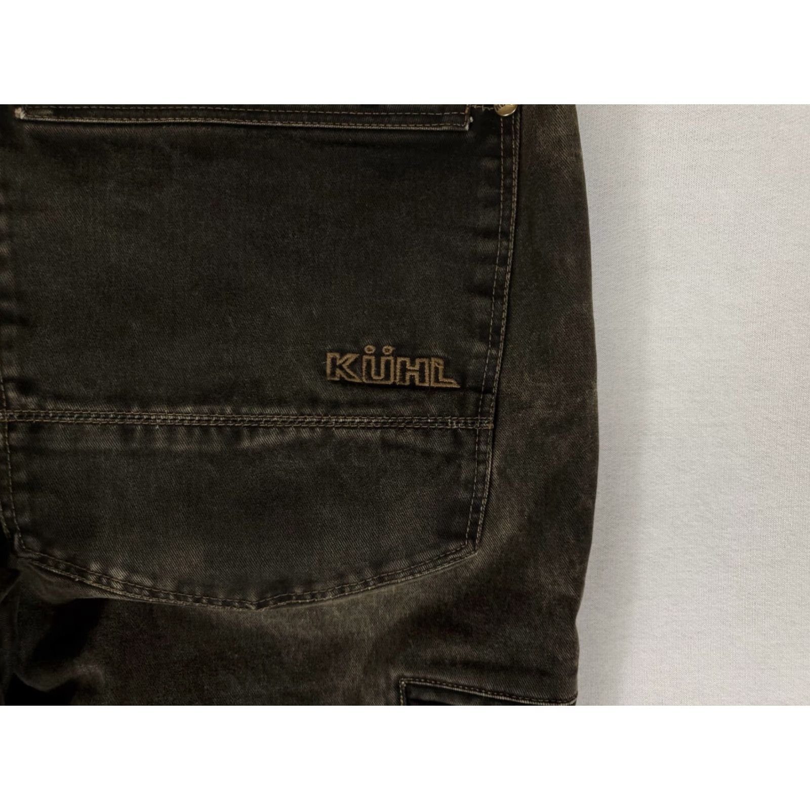 Vintage VINTAGE Kuhl Jeans Crag Series Jeans Mens 33x32 Brown Patina Dye Straight Size US 33 - 7 Thumbnail