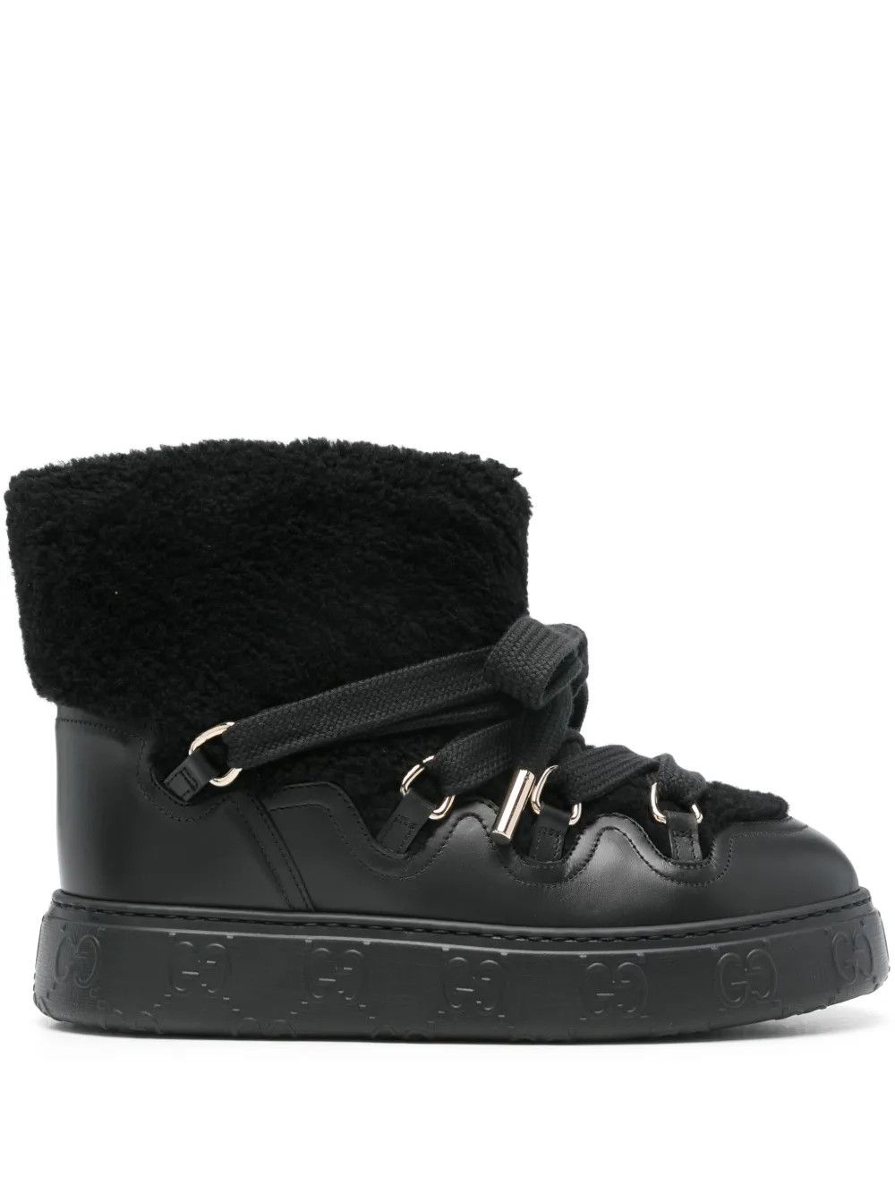 Gucci o1loc1c0226 797828 Faux-Shearling Ankle Boots in Black Size US 6 / IT 36 - 1 Thumbnail