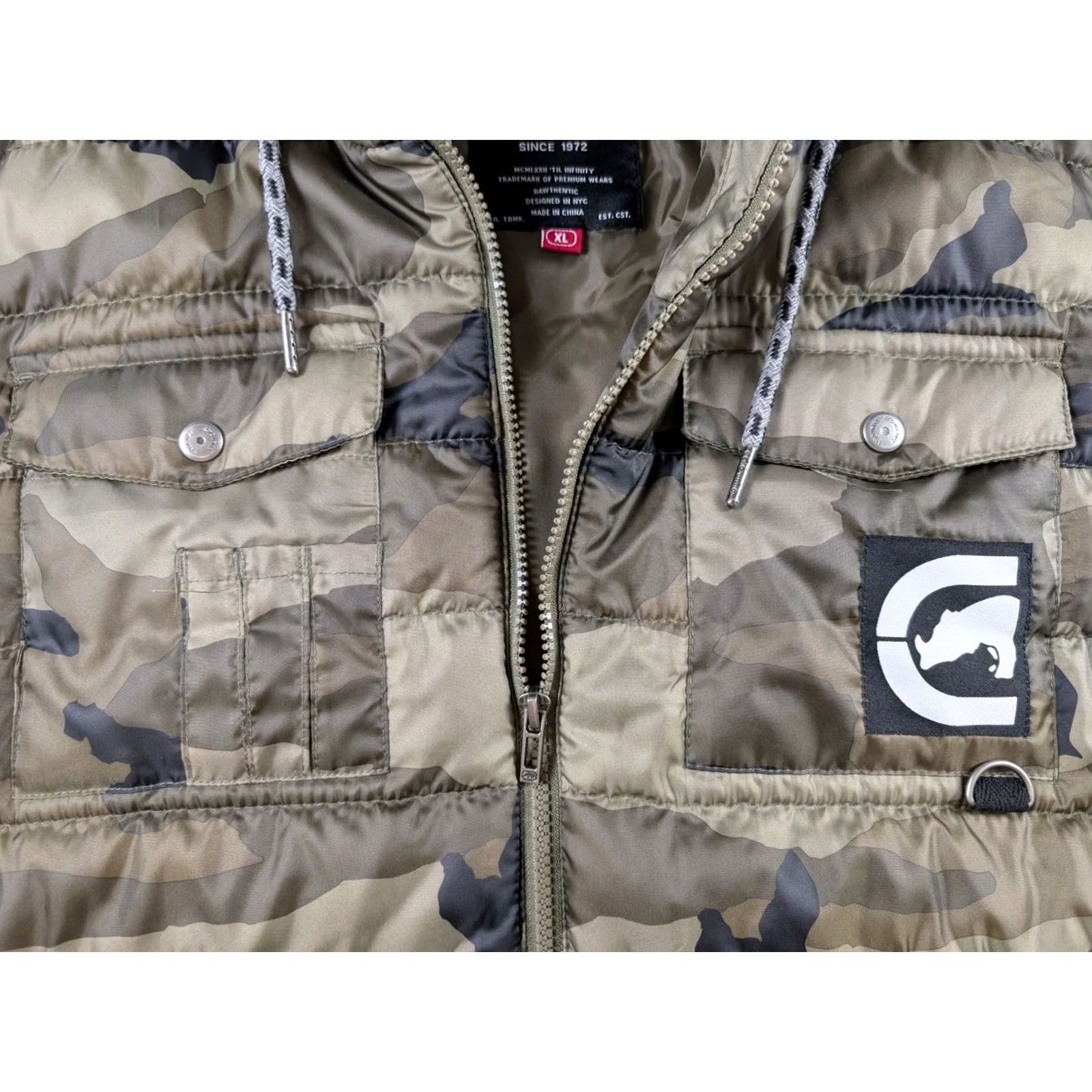 Ecko Unltd. ECKO UNTLTD Camouflage Puffer Vest Hoodie? Size US XL / EU 56 / 4 - 3 Thumbnail
