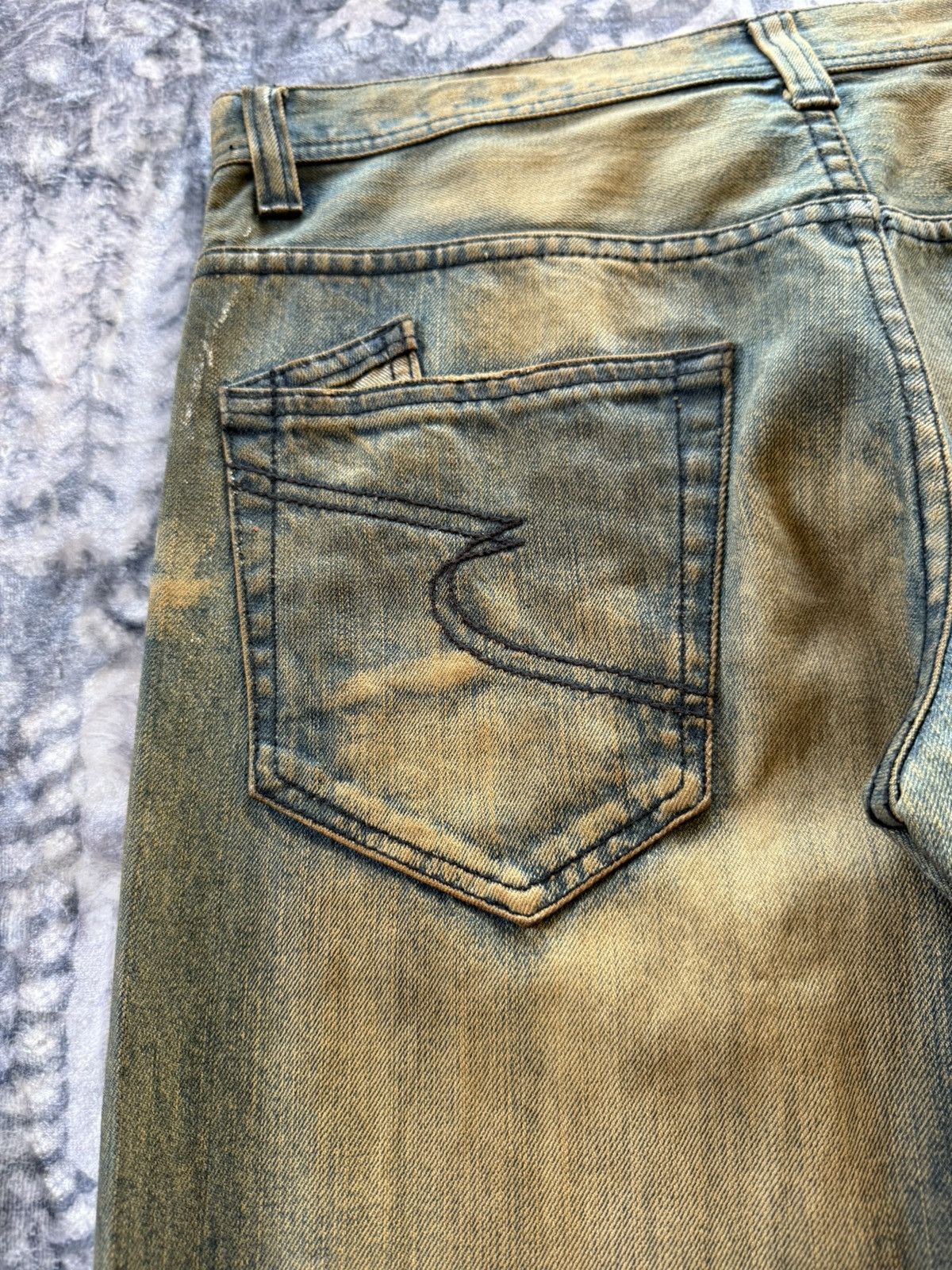 If Six Was Nine Flared Semantic Design Muddy Wash Claw Mark Jeans Size US 30 / EU 46 - 18 Thumbnail