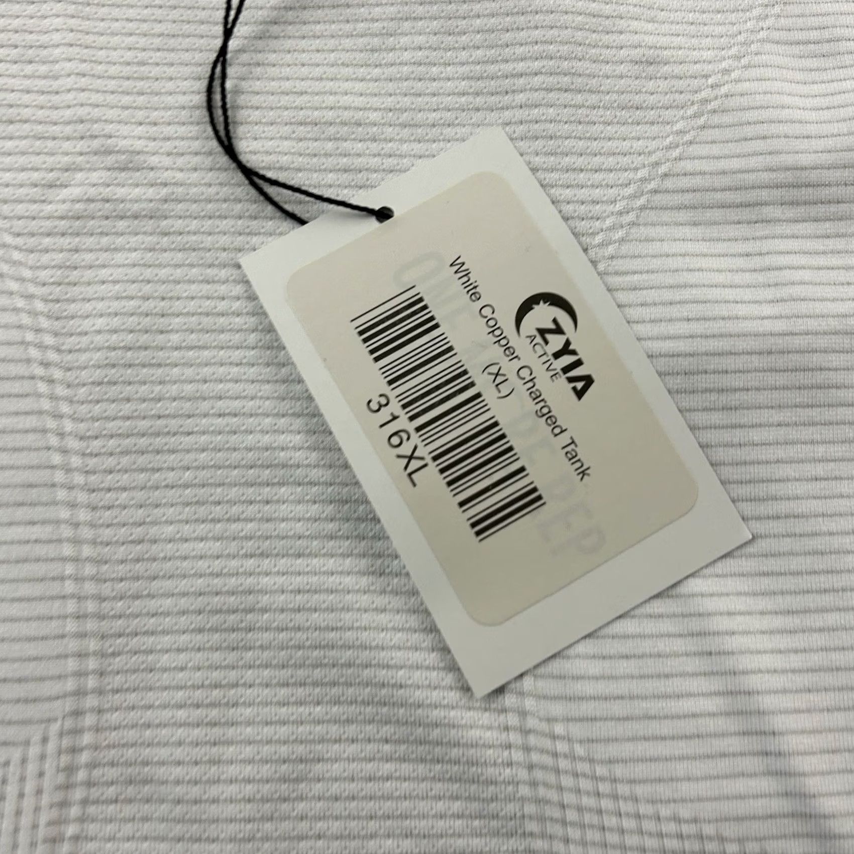 Vintage Zyia Active White Copper Charged Tank Top Women's XL Tank White Zyia Active Copper Charged KO Mens Womens Girls? Size XL / US 12-14 / IT 48-50 - 2 Thumbnail