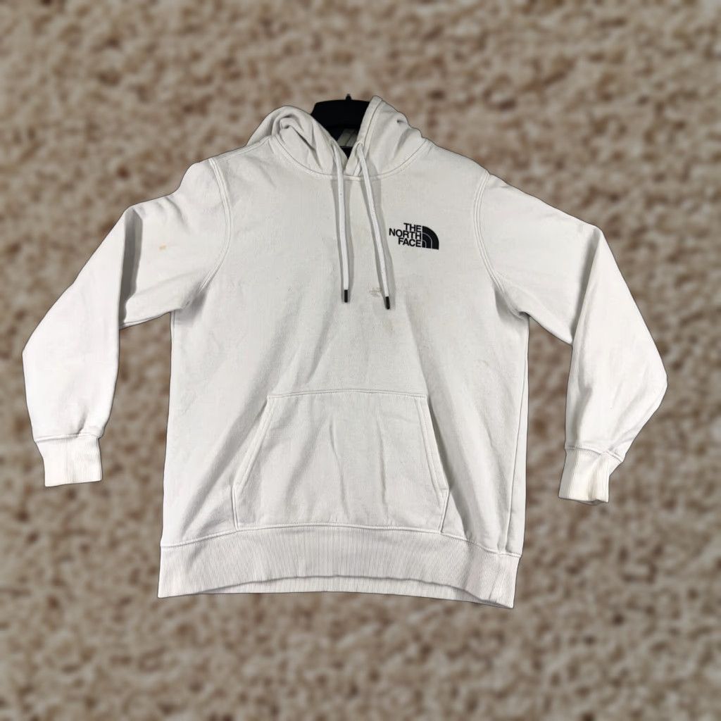 The North Face The North Face Hoodie Womens Medium White Activewear Pullover Cotton Drawstring Long Sleeve Logo Size M / US 6-8 / IT 42-44 - 1 Thumbnail