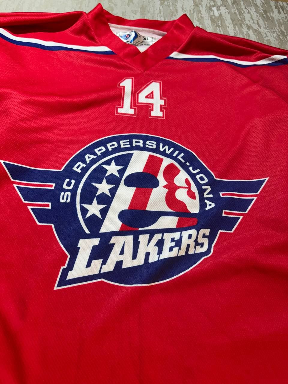 NHL SIGNED Rapperswil Lakers #14 SALAMIN Heim Hockey jersey XL Size US XL / EU 56 / 4 - 4 Thumbnail