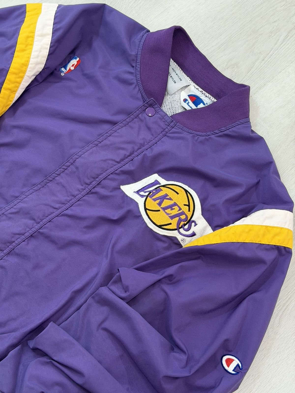 Champion Vintage 90s Los Angels Lakers Champion Warm Up Jacket Large Size US L / EU 52-54 / 3 - 2 Thumbnail