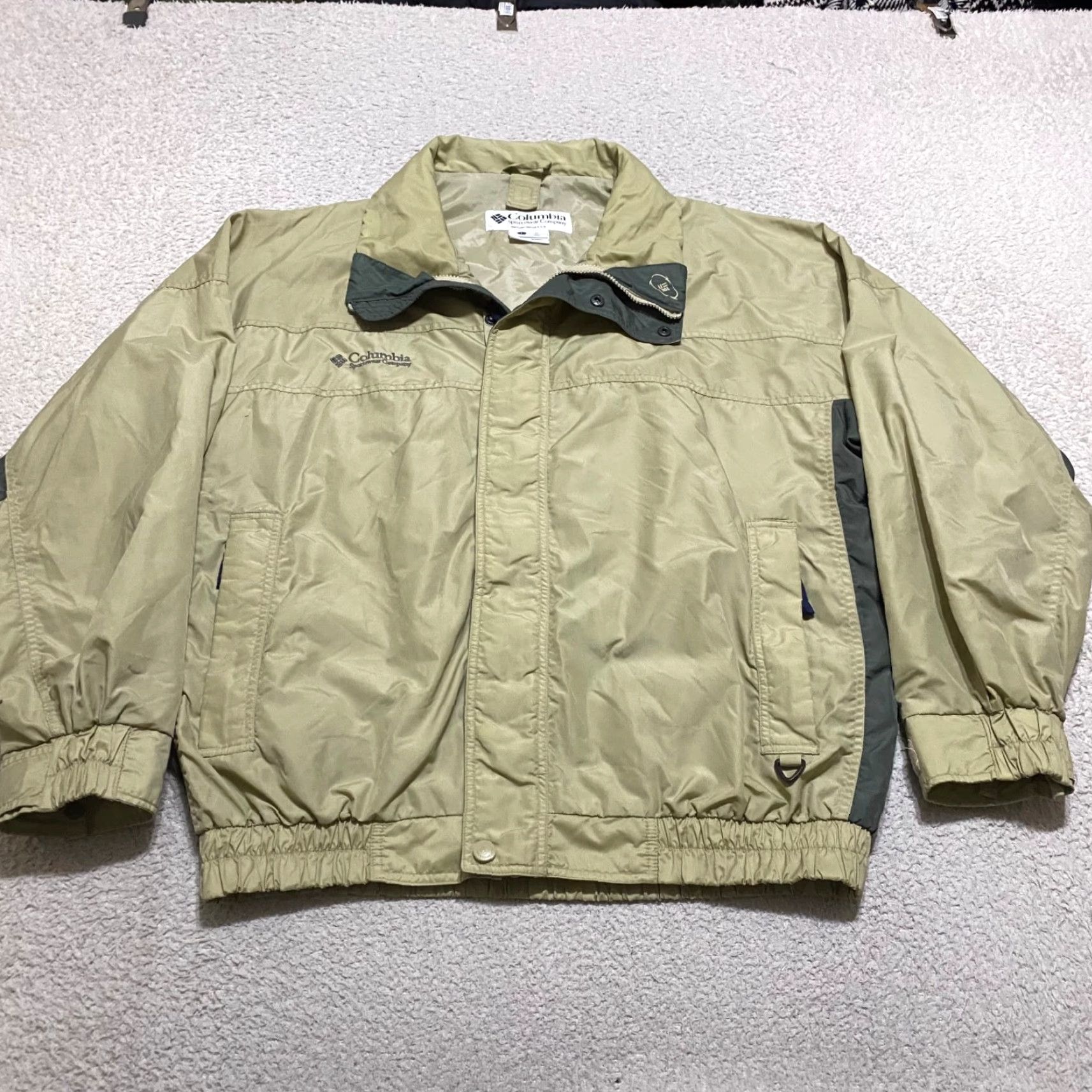 Vintage VINTAGE Columbia Jacket Windbreaker Waterproof Full Zip Mens L Beige Bugaboo Size US L / EU 52-54 / 3 - 3 Thumbnail