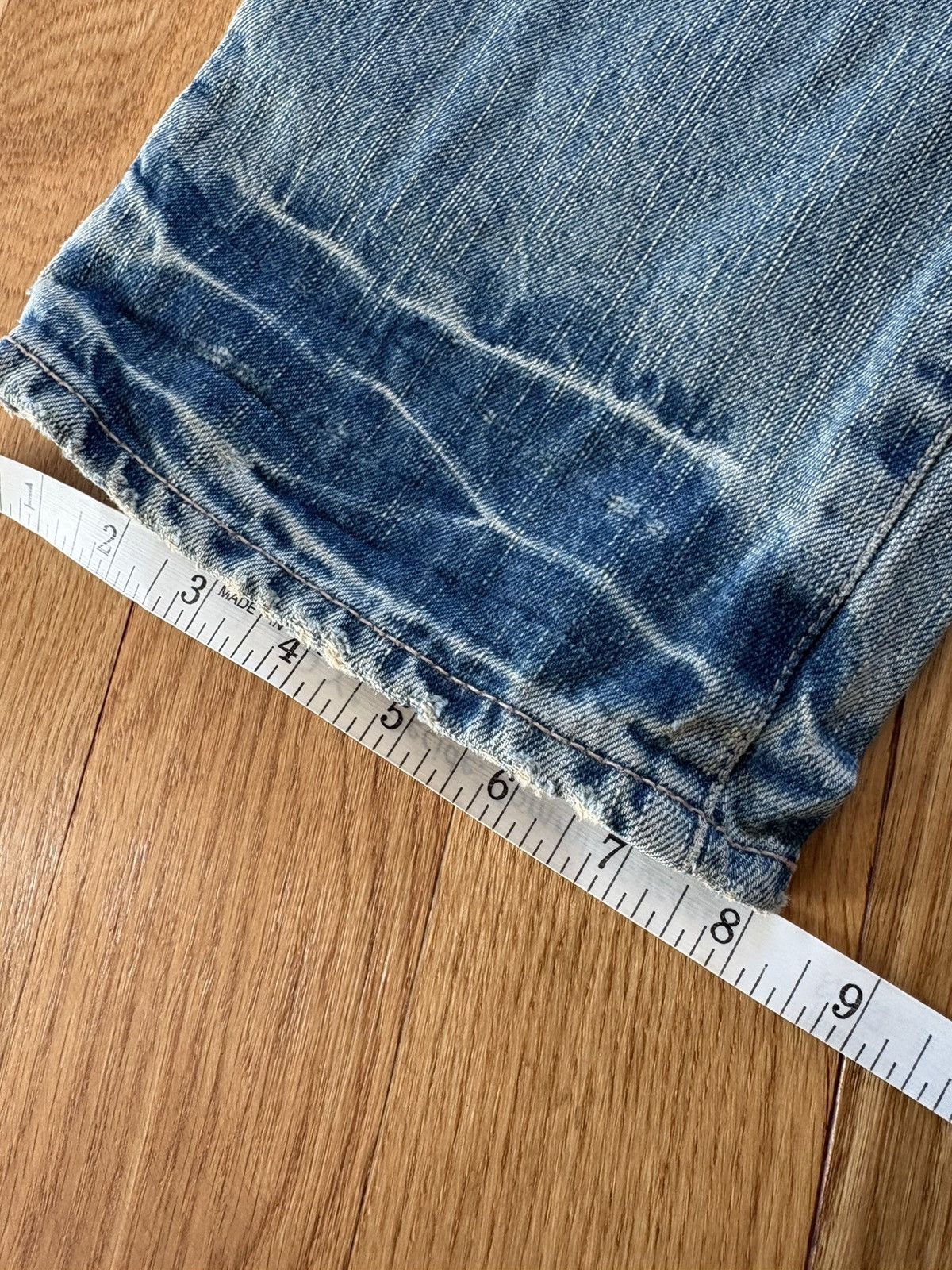 PPFM PPFM Double Waist Distressed Jeans Faded Denim XL 36x32 Size US 36 / EU 52 - 21 Thumbnail