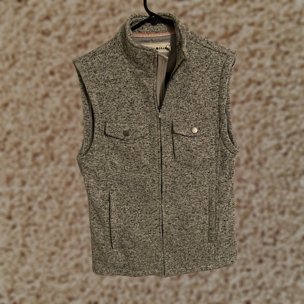 J Brand VINTAGE The Normal Brand Lincoln Fleece Heather Gray Full Zip Vest Jacket Mens Medium Size US M / EU 48-50 / 2 - 1 Thumbnail