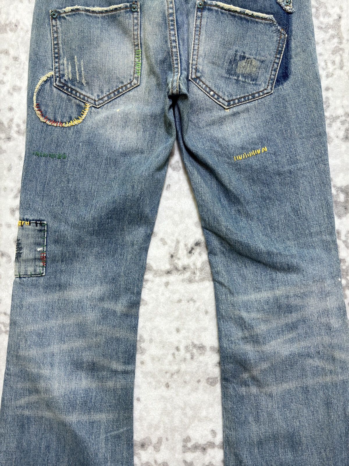 Hysteric Glamour Vintage Back Number Flared Patches Style Low Rise Denim Size US 30 / EU 46 - 10 Thumbnail
