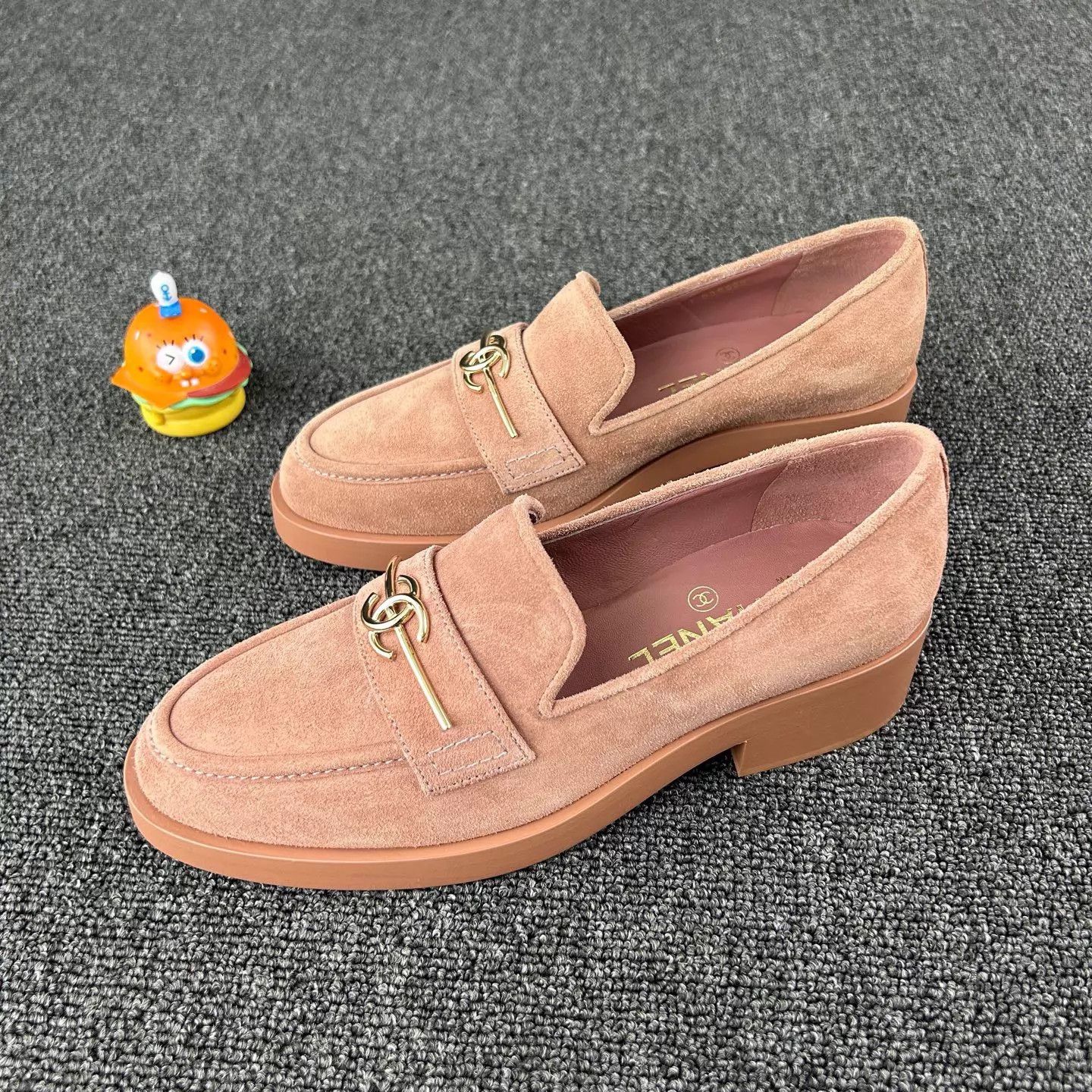Chanel Chanel Women's Pink Loafer with Metal Logo Size 37 Size US 6.5 / IT 36.5 - 1 Thumbnail