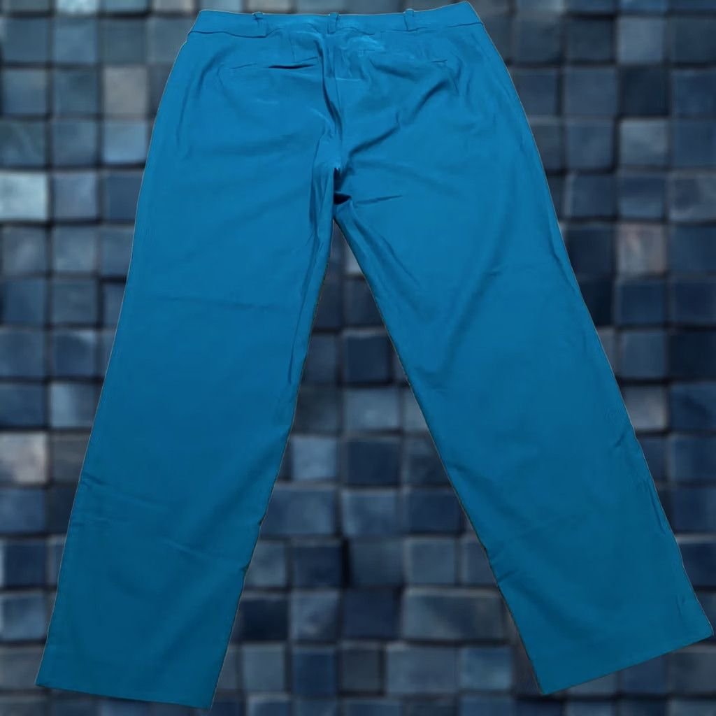 Vintage Lane Bryant Women's 16 Plus Dress Pants Blue The Allie Straight Business Office Pants Size 38" / US 16 / IT 52 - 1 Thumbnail