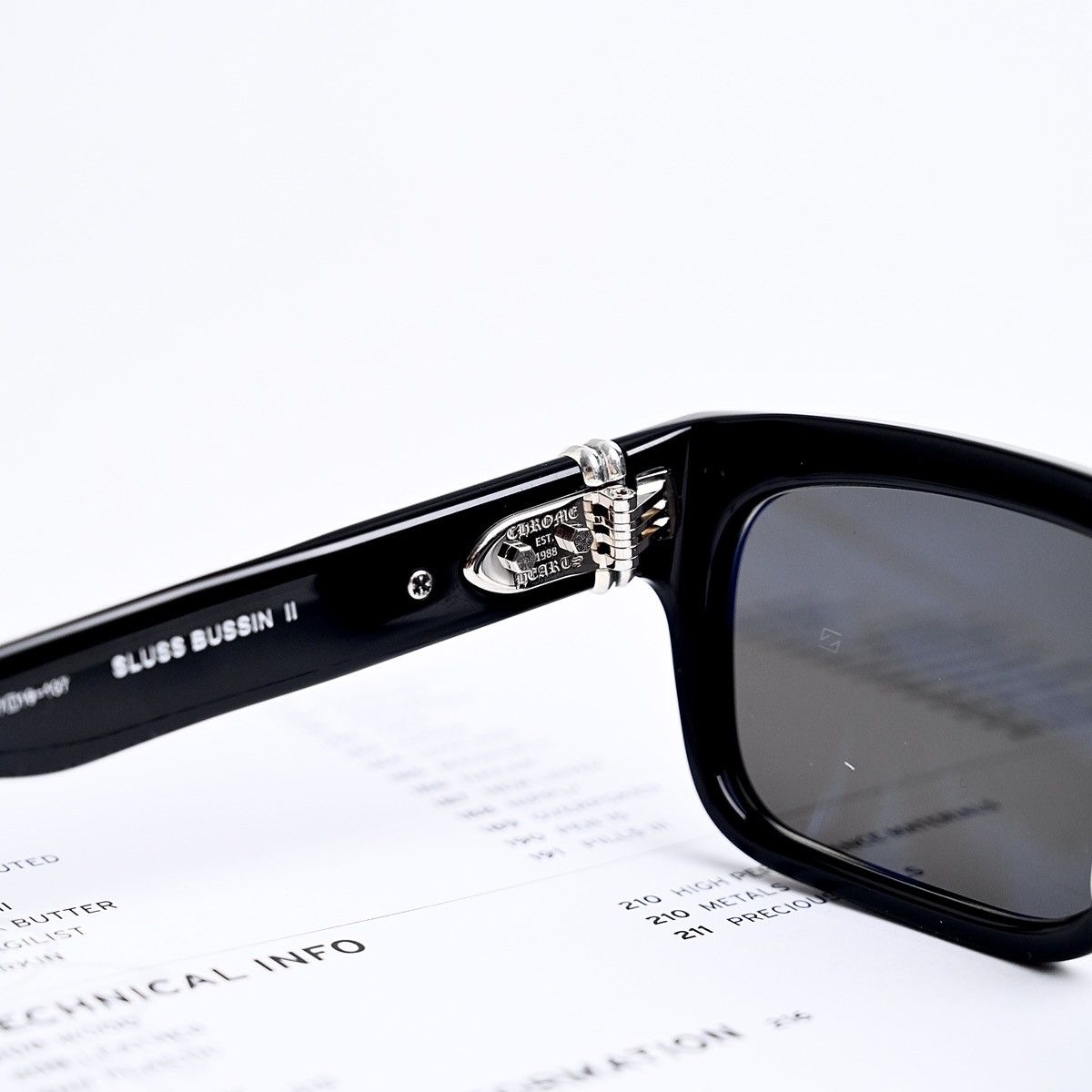 Chrome Hearts CHROME HEARTS SLUSS BUSSIN II BLACK SUNGLASSES Size ONE SIZE - 7 Thumbnail