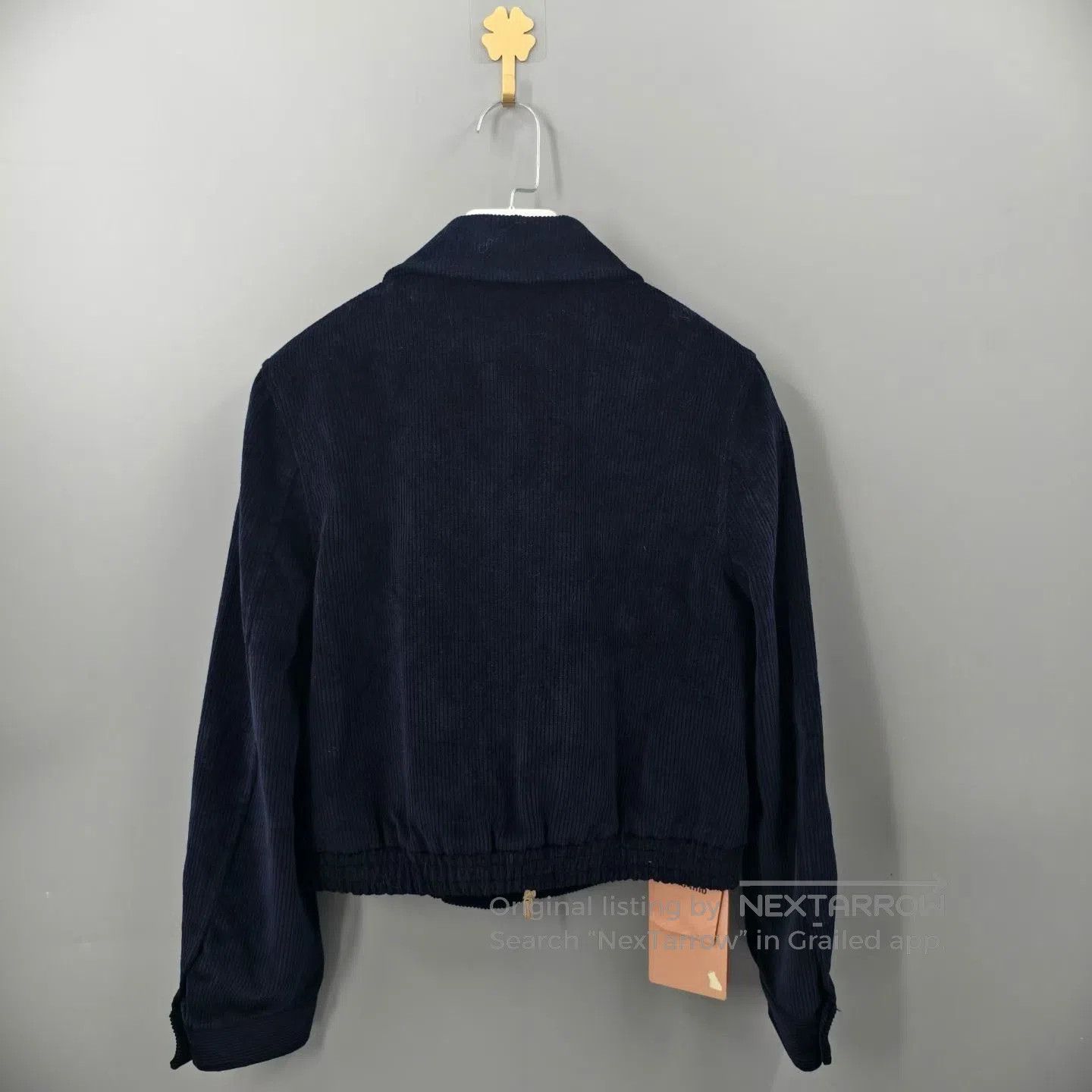Miu Miu Miu Miu Navy Corduroy Zip Jacket. Size XS / US 0-2 / IT 36-38 - 2 Thumbnail