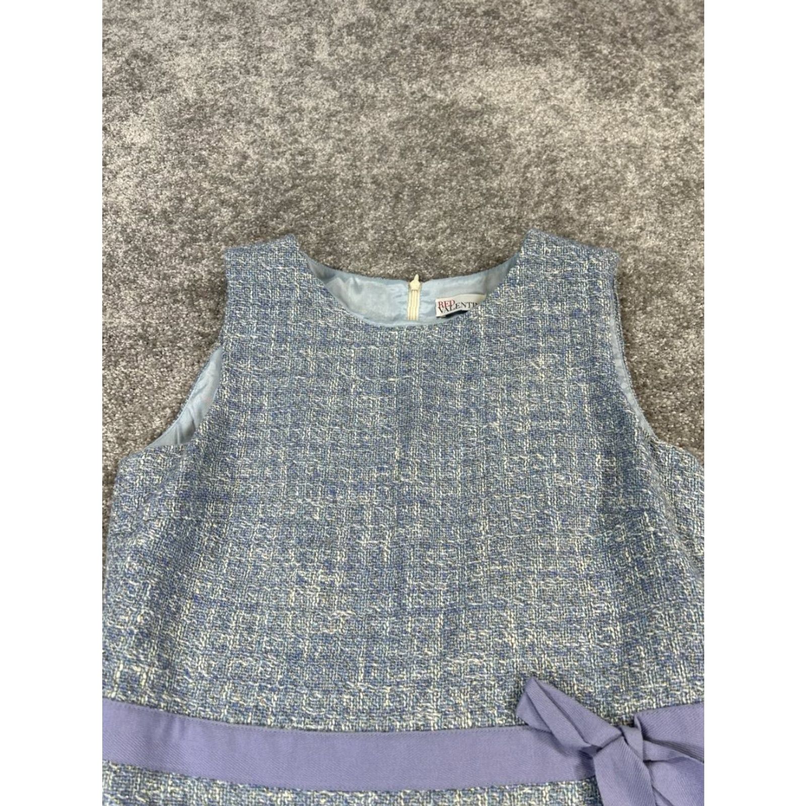 Valentino Red Valentino Dress Womens Xs Blue Purple Cotton Blend Blouson Size XS / US 0-2 / IT 36-38 - 2 Thumbnail