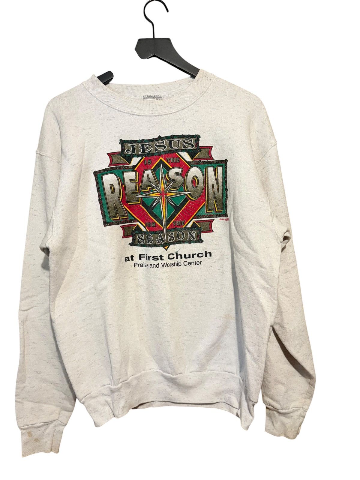 Vintage First church Sweatshirt Size US XL / EU 56 / 4 - 1 Thumbnail
