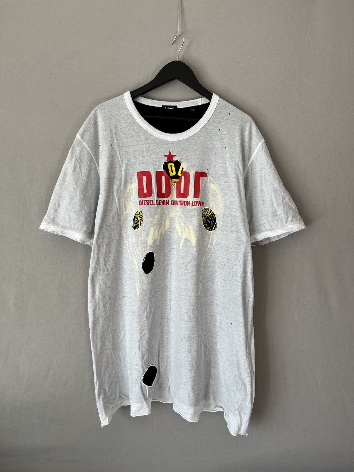 Diesel Diesel Two Layers Ripped Distressed T-shirt Size US XXL / EU 58 / 5 - 4 Thumbnail