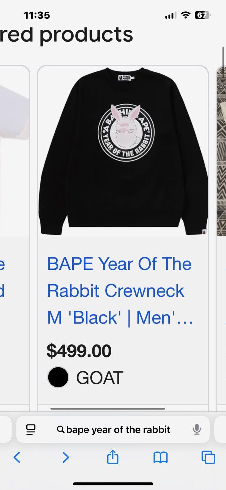 Bape Bape Year of the Rabbit Crewneck XL Size US XL / EU 56 / 4 - 6 Thumbnail