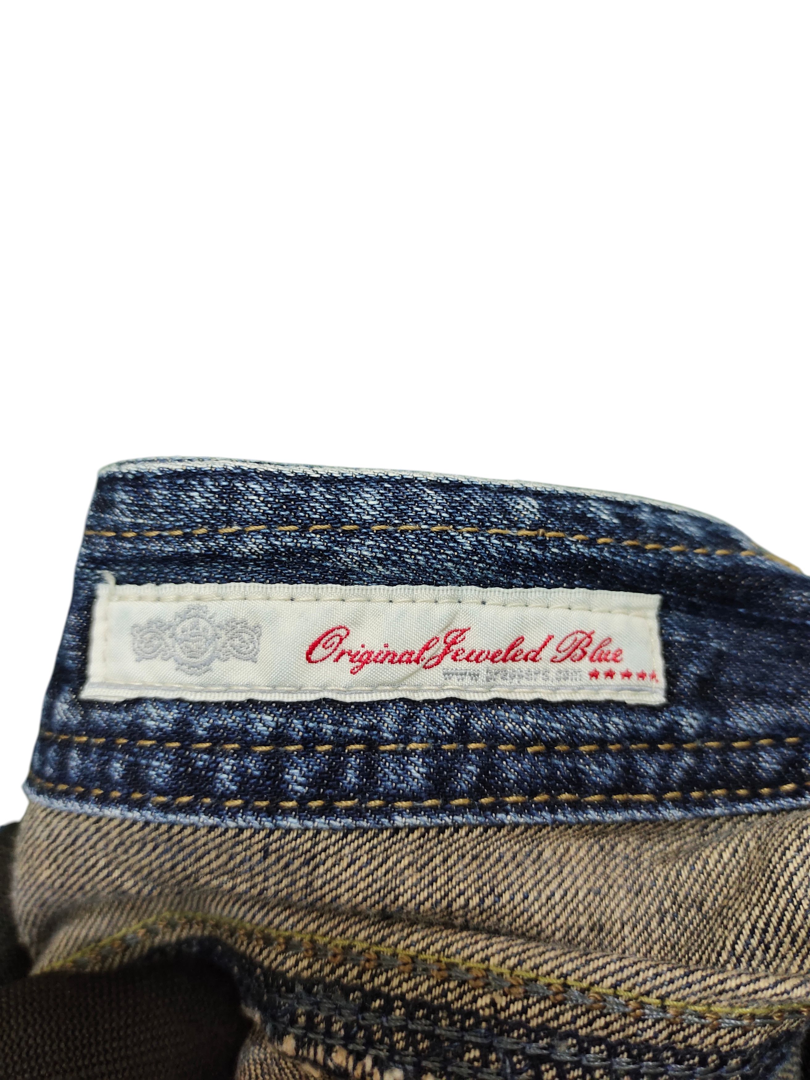 Le Grande Bleu (L.G.B.) Flare Jeans Brappers Embroidered Denim Bootcut Low Rise Size US 27 - 11 Thumbnail