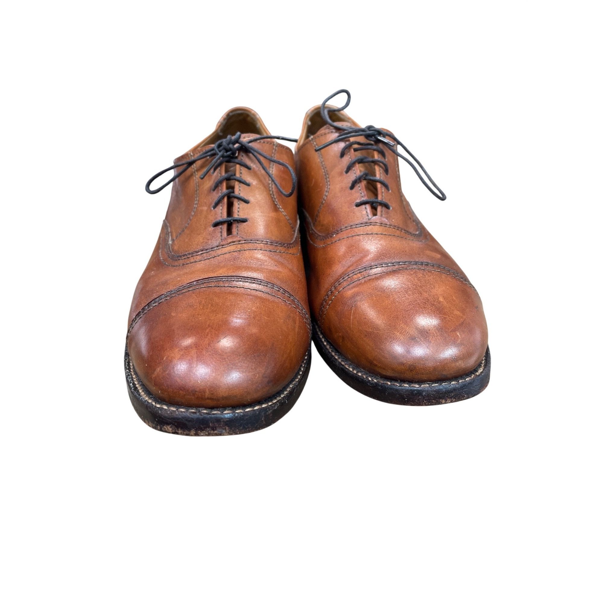 Allen Edmonds Allen Edmonds Brookwood mens brown leather cap toe oxford sh Size US 13 / EU 46 - 10 Thumbnail