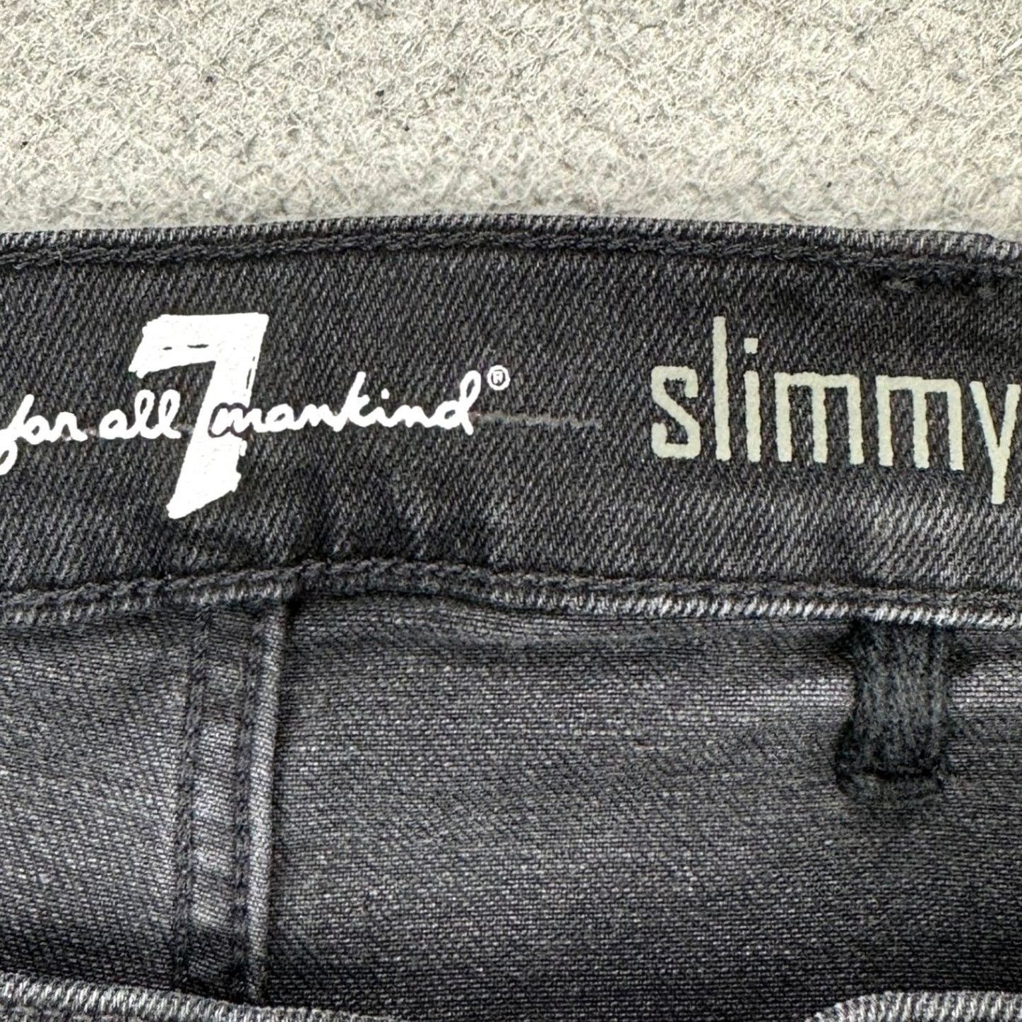 7 For All Mankind 7 For All Mankind Slimmy Jeans Mens 40 Dark Denim 5-Pocket Stretch Slim Fit Inseam 34 Size US 40 / EU 56 - 3 Thumbnail