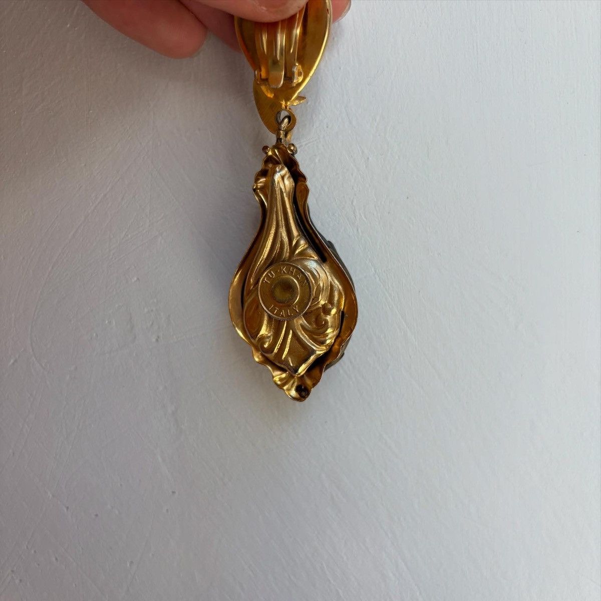 Vintage Designer Tu-Khan Italy drop clip earring Size ONE SIZE - 4 Thumbnail