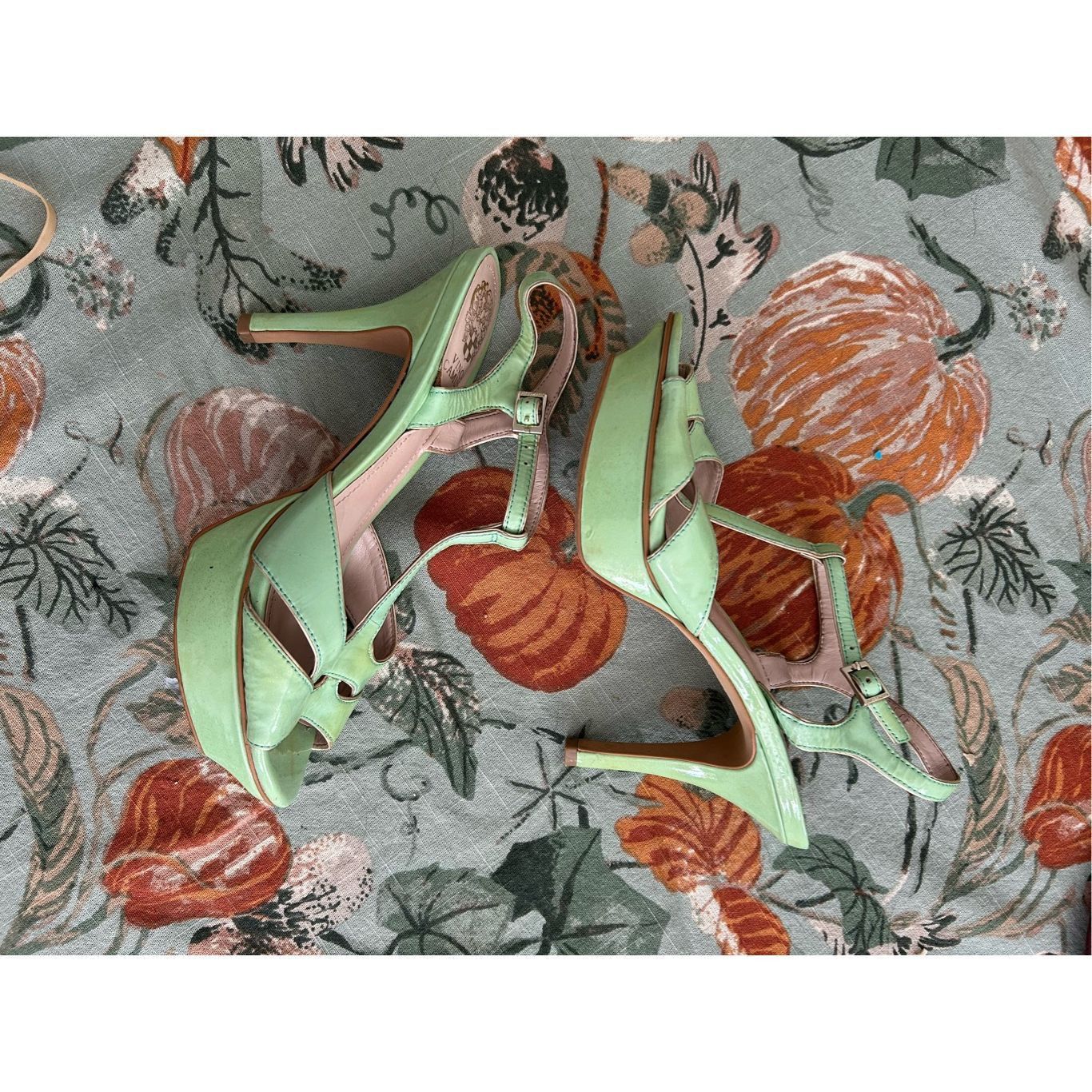 Vince Camuto Vince Camuto Trinna Mint Green Patent Heels Pumps, Size 8.5, Size US 8.5 / IT 38.5 - 4 Thumbnail