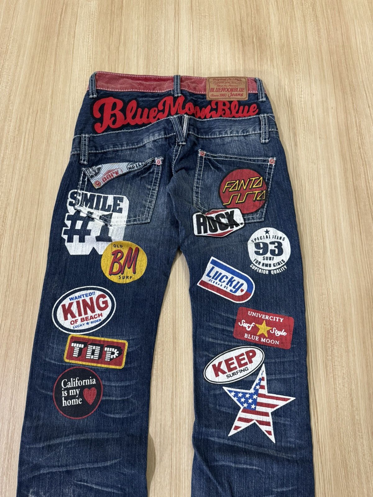 Japanese Brand VINTAGE BLUE MOON BLUE JAPANESE DESIGN JEANS Size US 28 / EU 44 - 2 Thumbnail