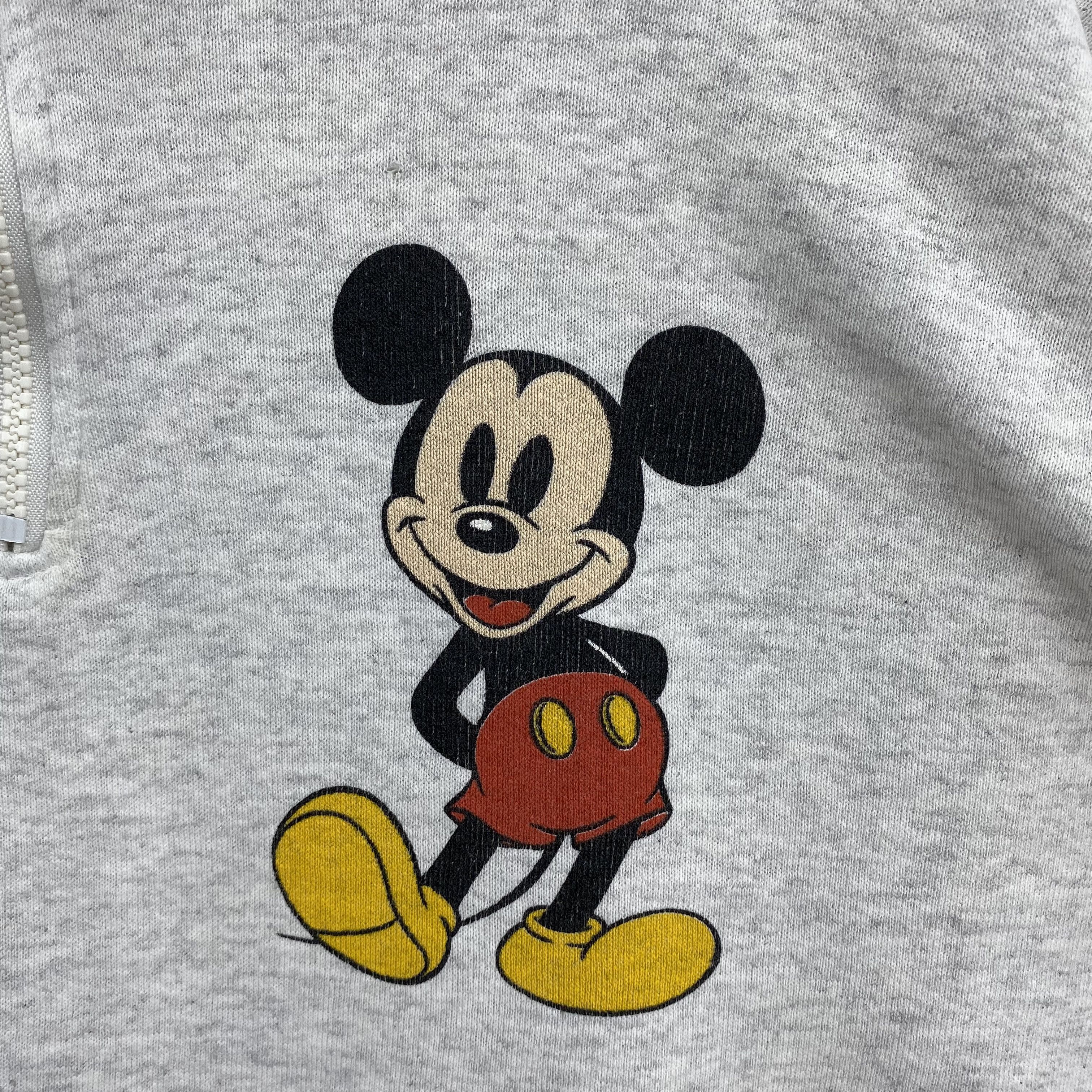 Disney Vintage 90s Disney Mickey Mouse Zipper Pullover Sweatshirt Size US XL / EU 56 / 4 - 4 Thumbnail