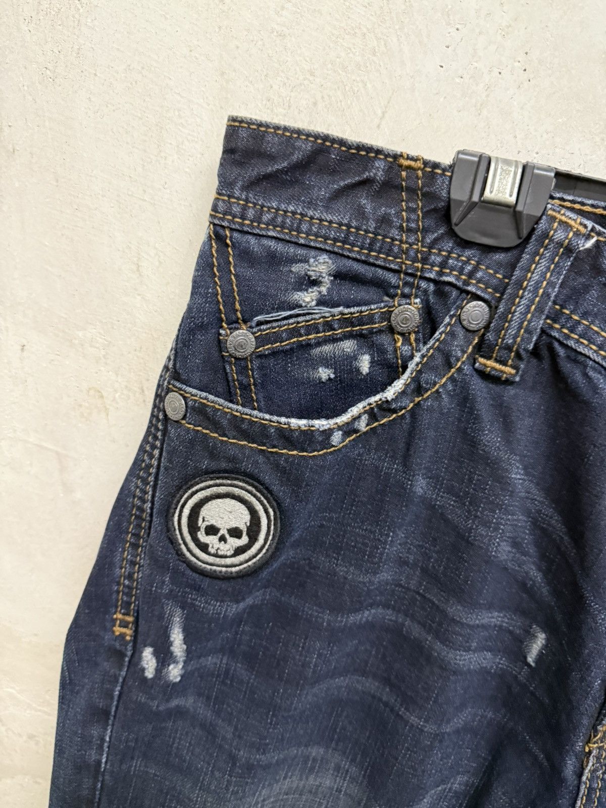 Affliction Distressed Affliction Cross Patches Baggy Grunge y2k Jeans Size US 36 / EU 52 - 3 Thumbnail