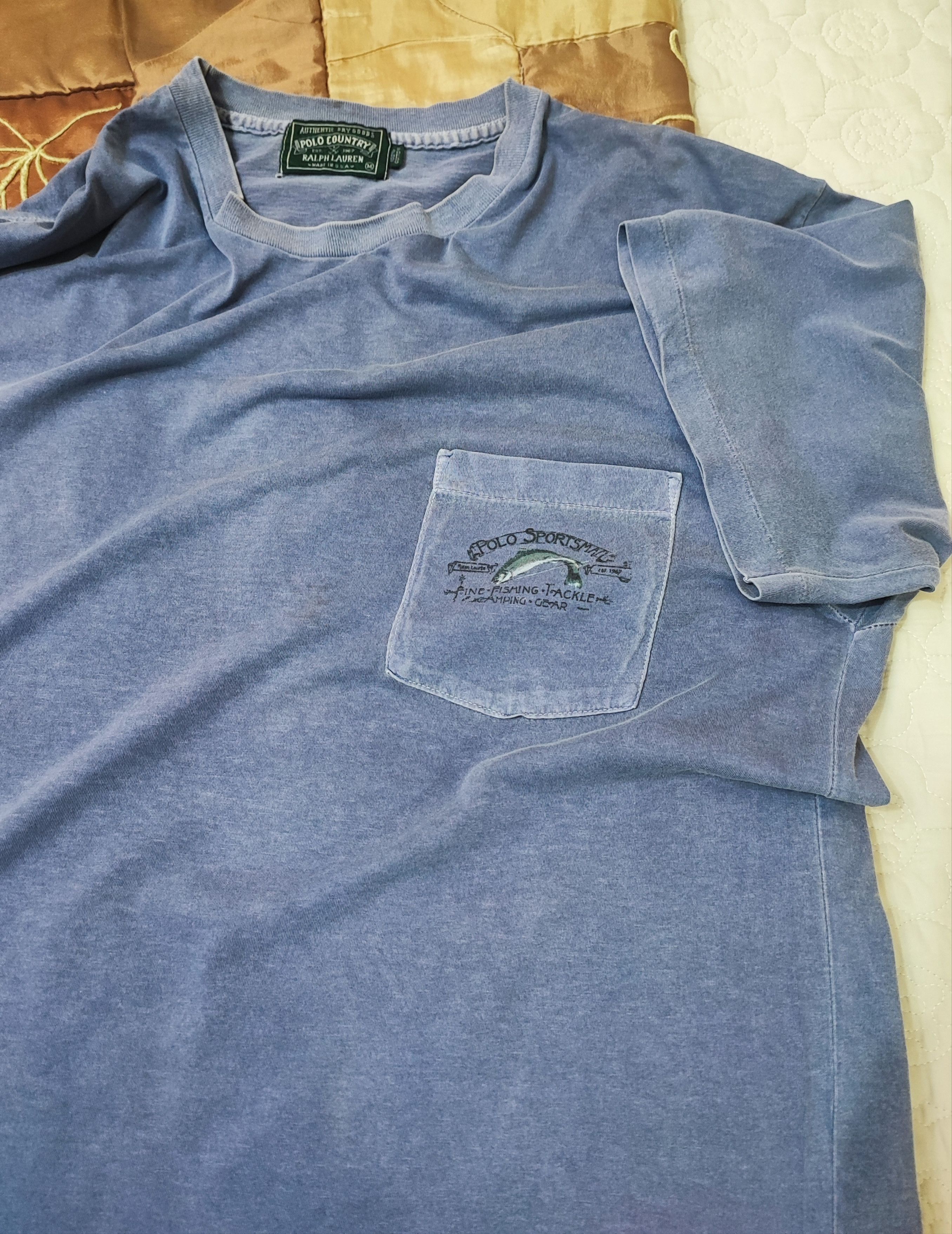 Polo Ralph Lauren Vintage 90's Polo Country Ralph Lauren Sportsman Pocket Tee Size US M / EU 48-50 / 2 - 8 Thumbnail