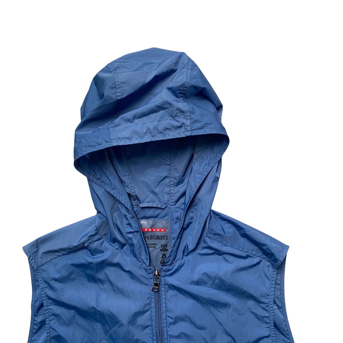 Prada Vintage Prada Nylon Vest Hoodie Size L / US 10 / IT 46 - 2 Thumbnail