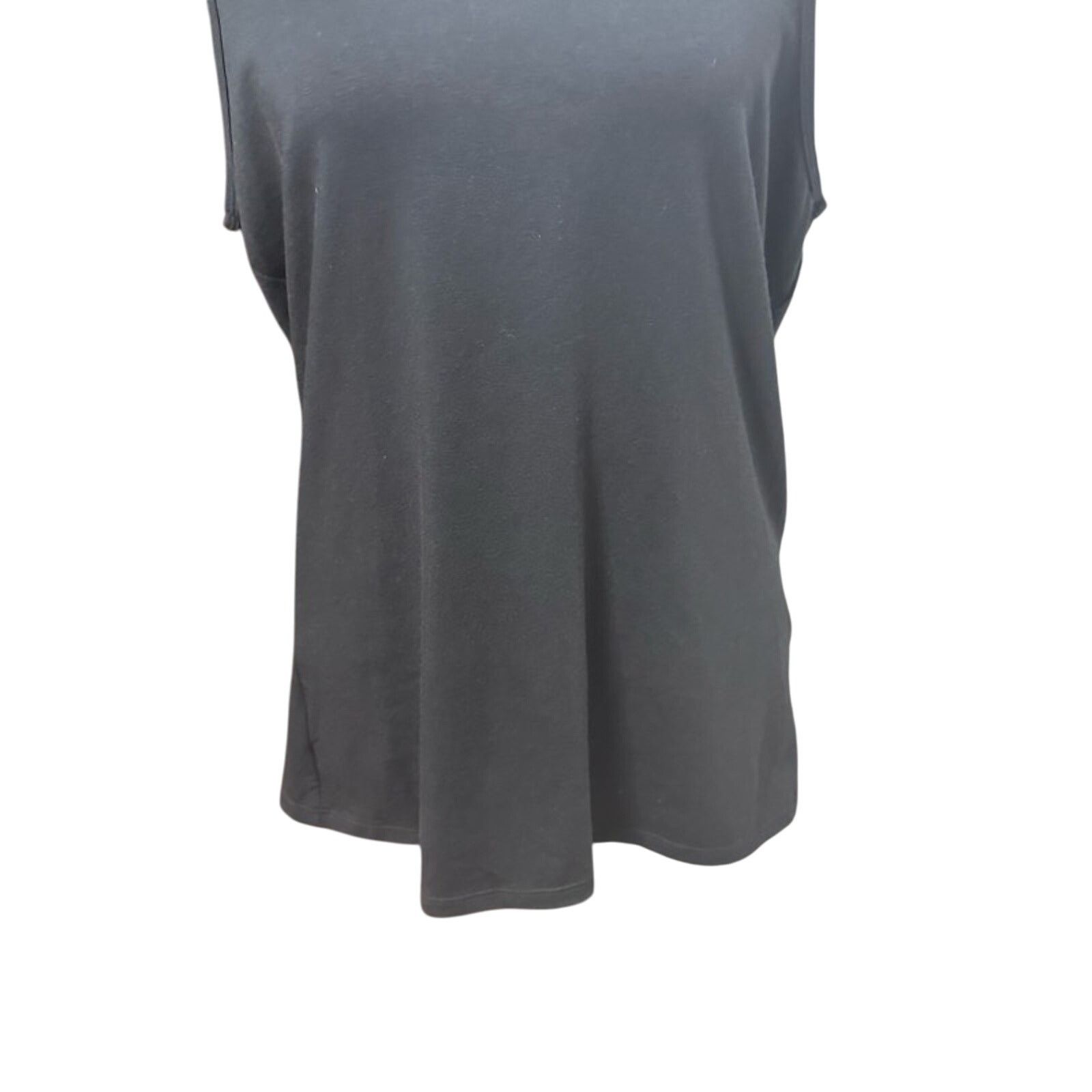 Nordstrom Nordstrom Tank Top Sleeveless Scoop Neck Cotton Black XXL Size XXL / US 16-18 / IT 52-54 - 3 Thumbnail