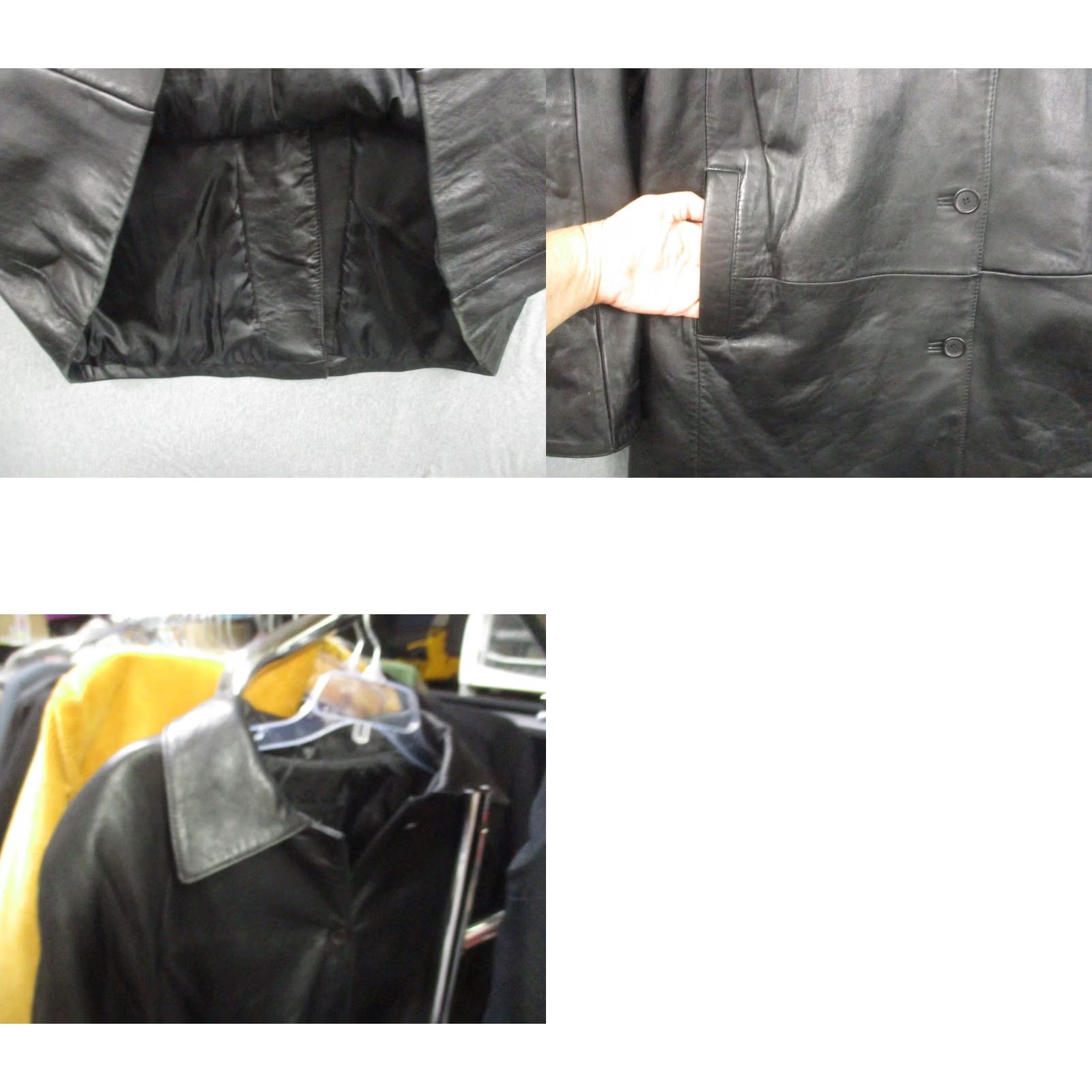 Vintage Vintage MEN’S Excelled Blazer BLACK LEATHER COAT Medium Size 40R - 8 Thumbnail