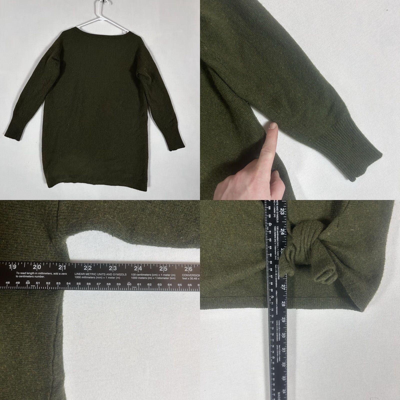 J.Crew J.CREW Wool Blend Sweater Womens Small Green Front Tie Long Sleeve Tunic Casual Size S / US 4 / IT 40 - 8 Thumbnail